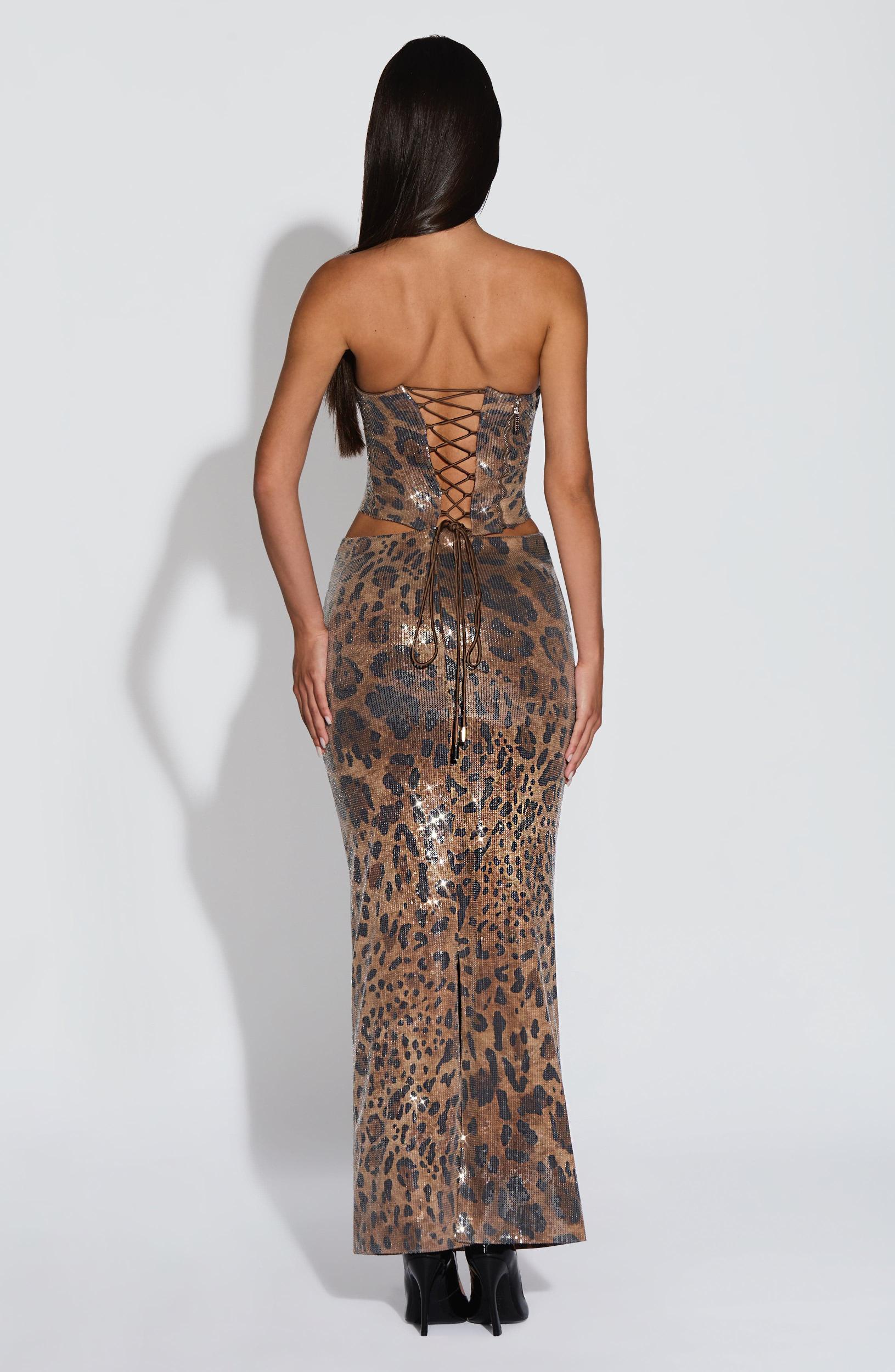 Sharni Top - Sequin Leopard Print Product Image
