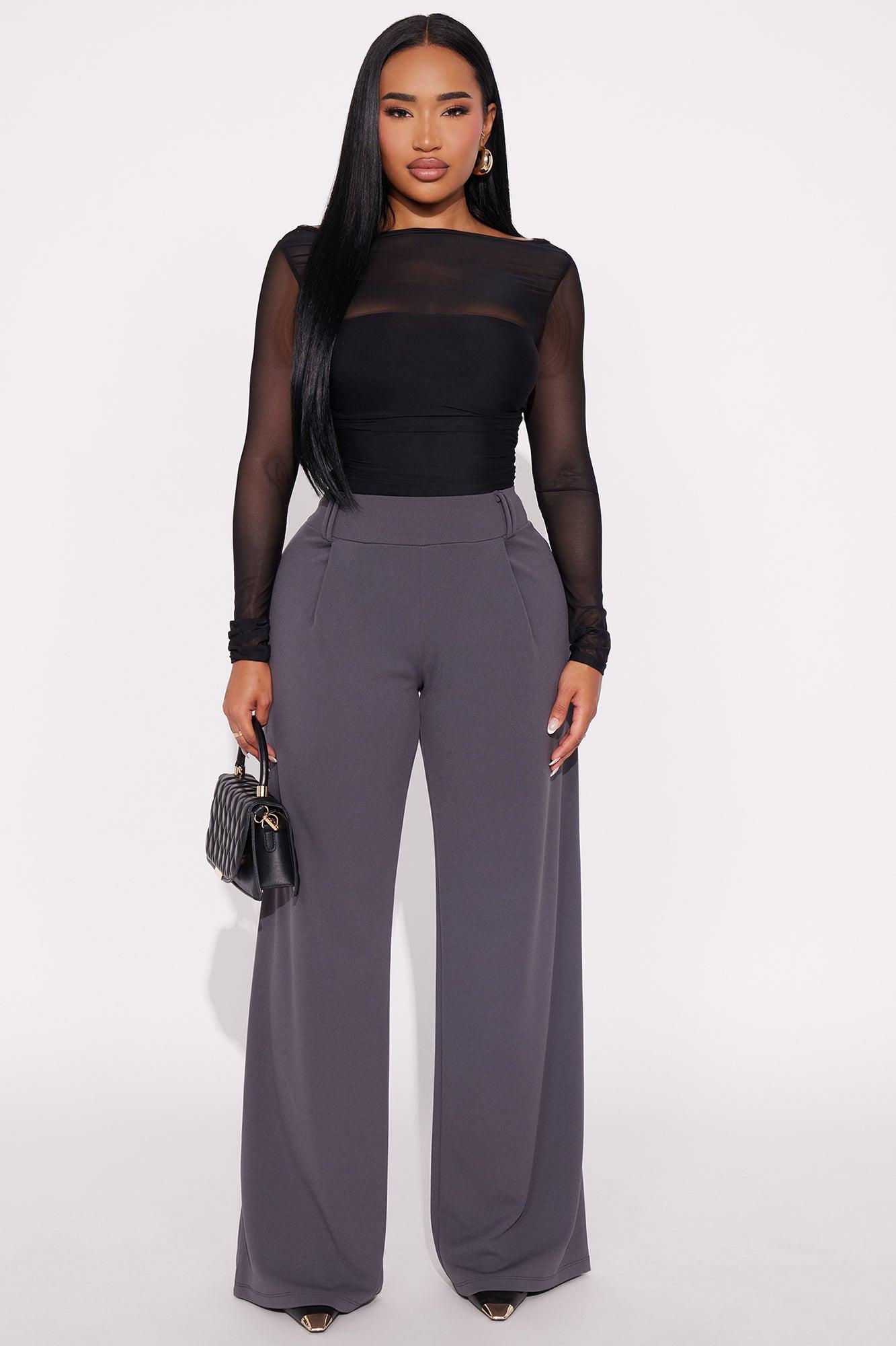 Melina Mesh Long Sleeve Bodysuit - Black Female Product Image