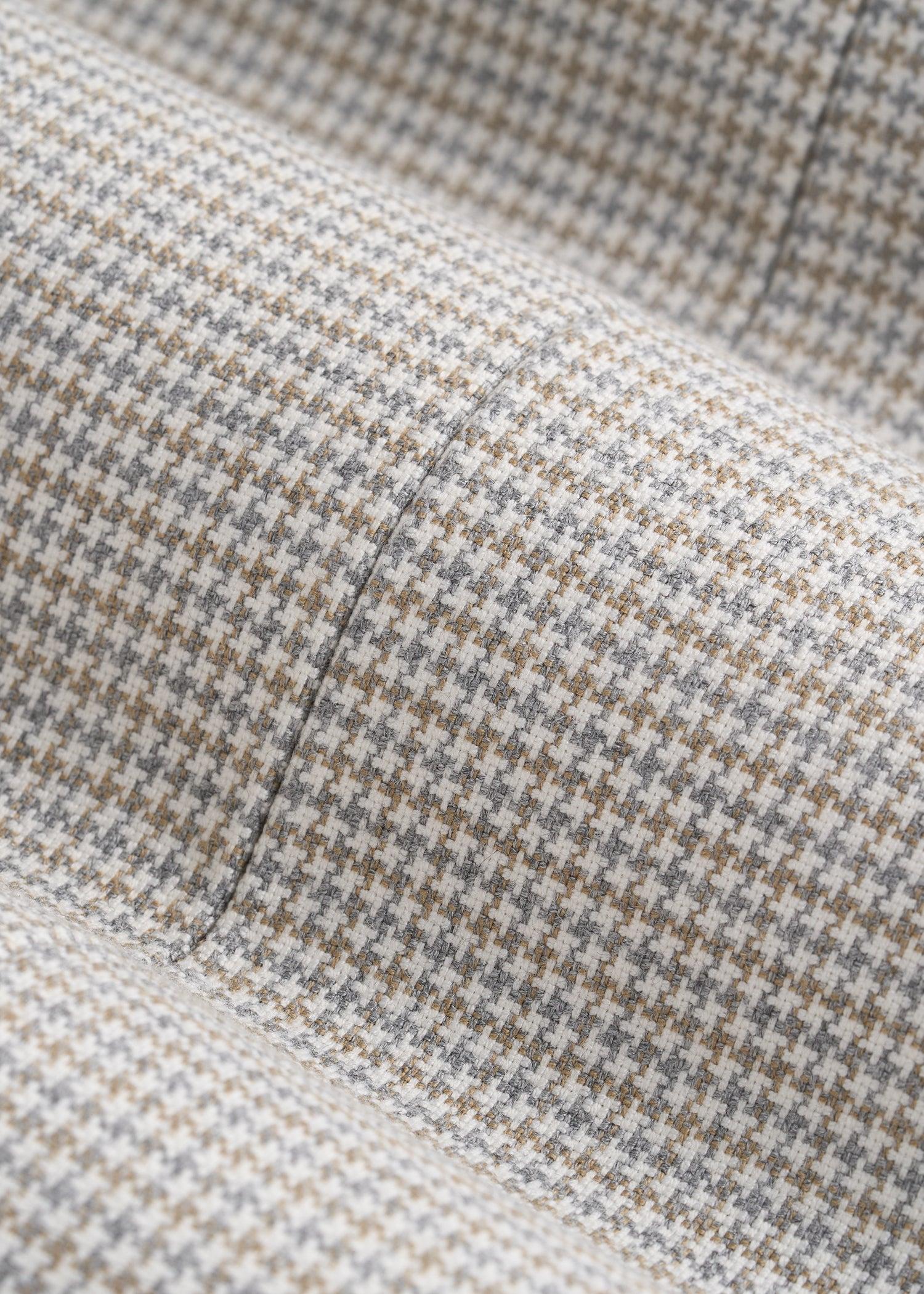 Core Blazer for Tall Men in Beige and Grey Houndstooth Male Product Image