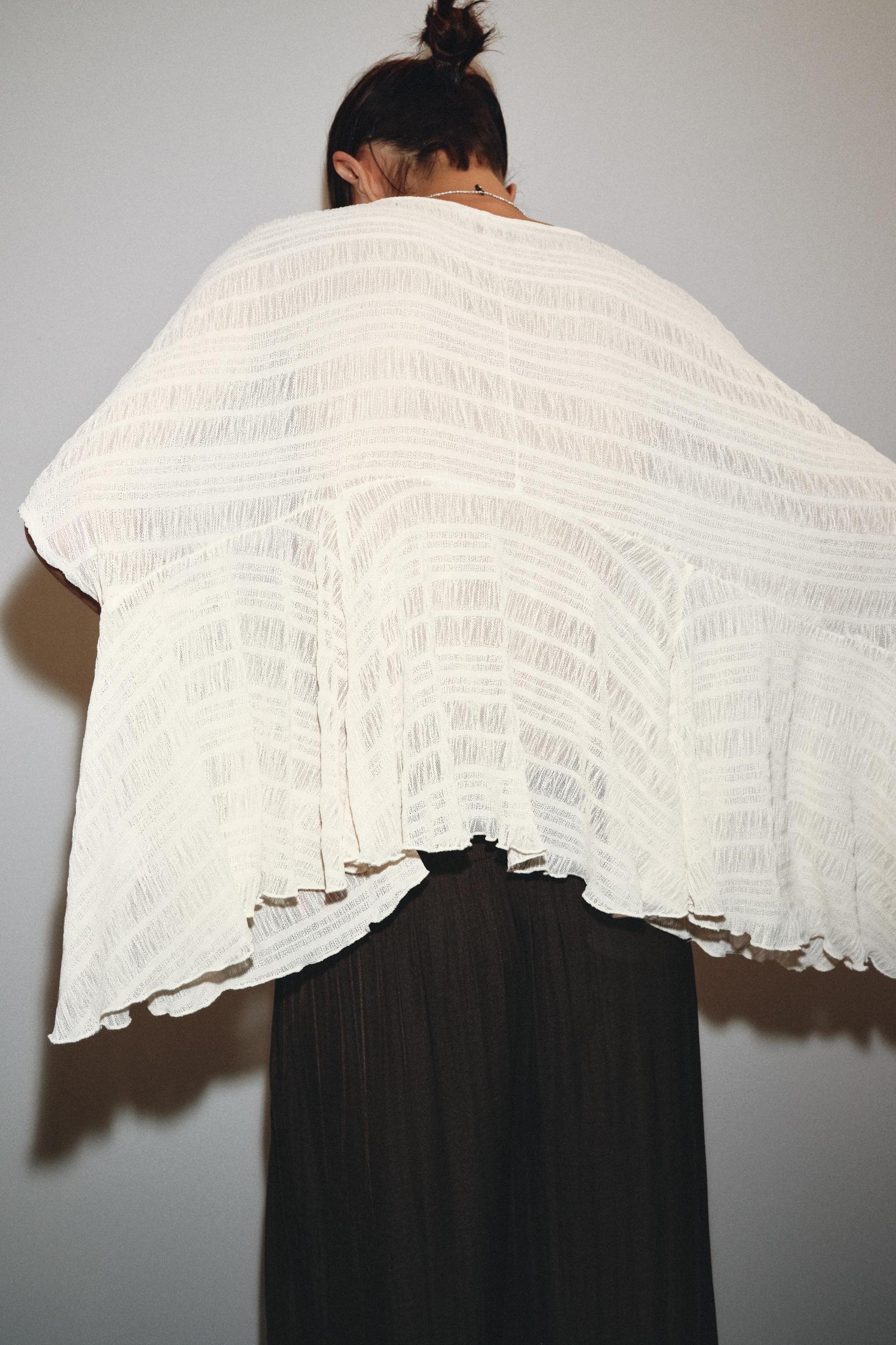 ASYMMETRIC TEXTURED CAPE Product Image