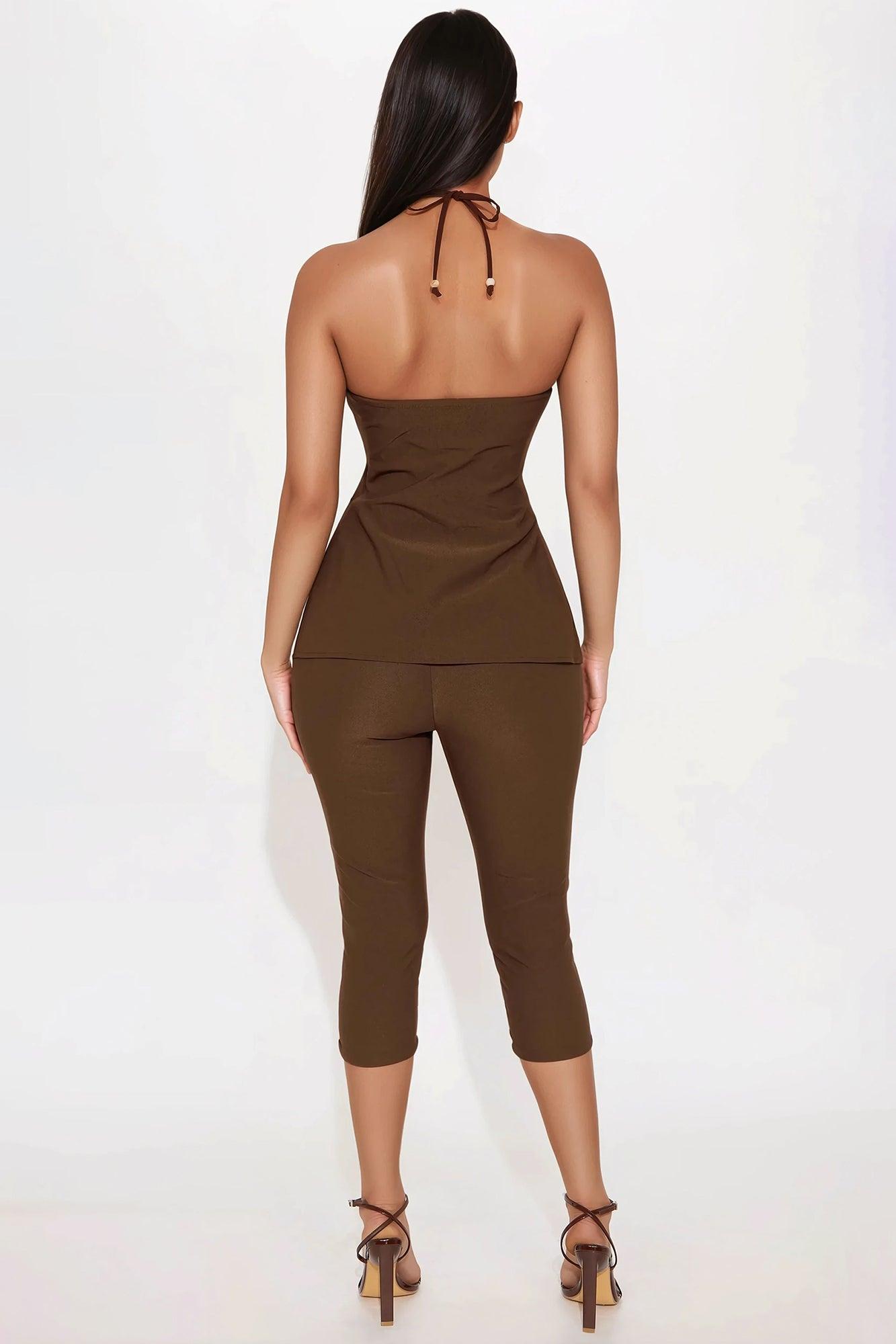 Meilani Capri Pant Set - Chocolate Product Image