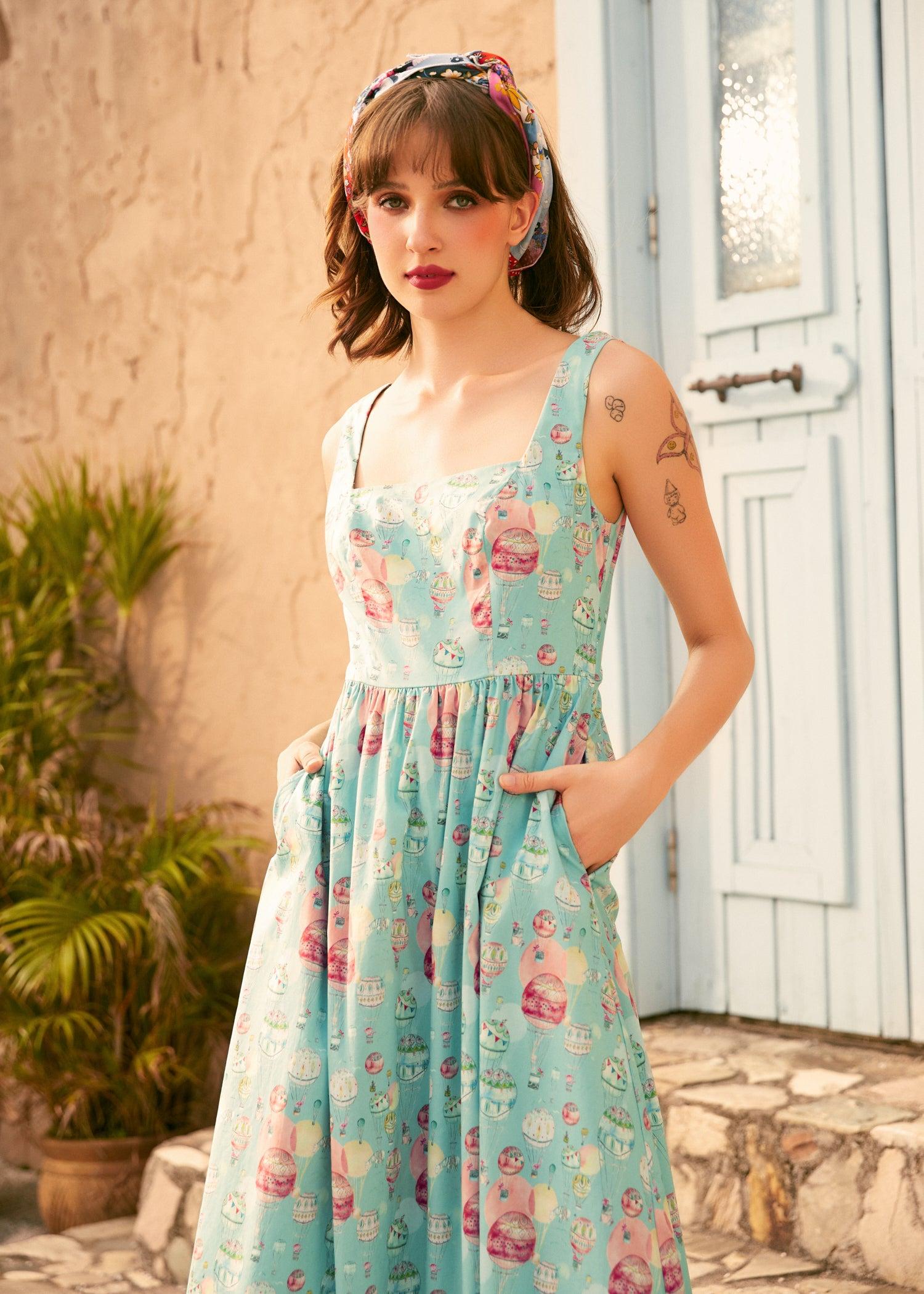 Squarely Charming Midi Dress Product Image