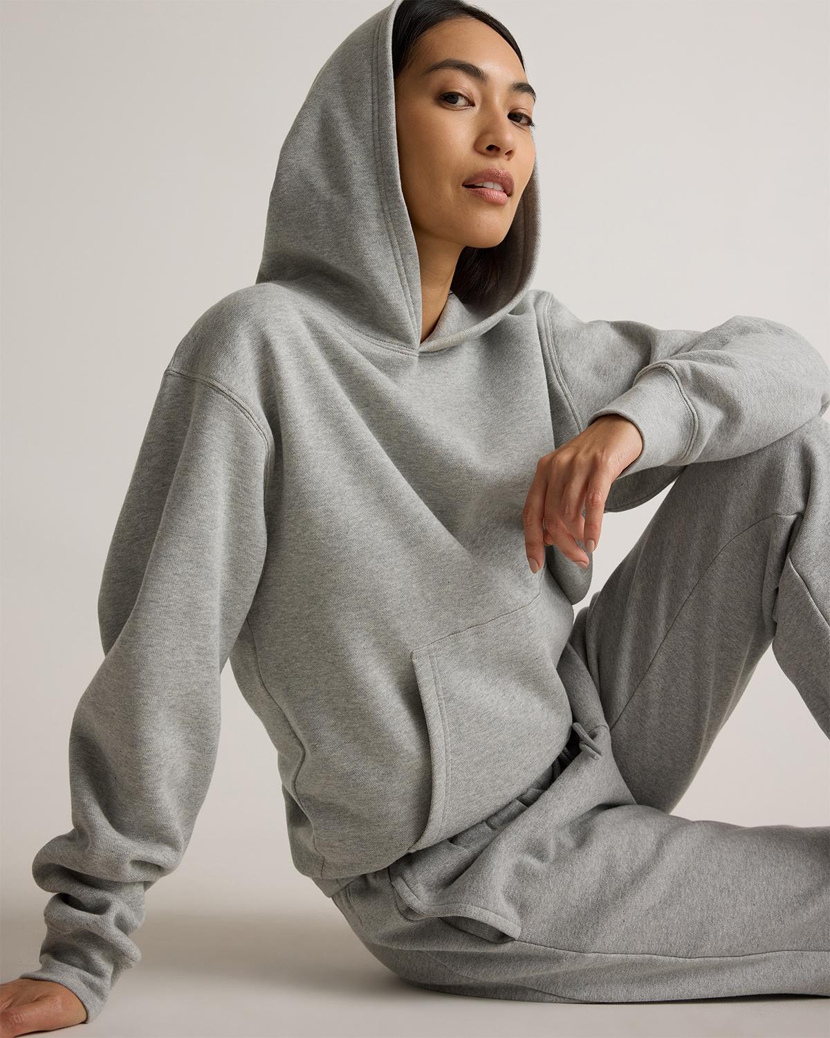 Quince | Women's Organic Heavyweight Fleece Boyfriend Hoodie Size XS, Organic Cotton Product Image