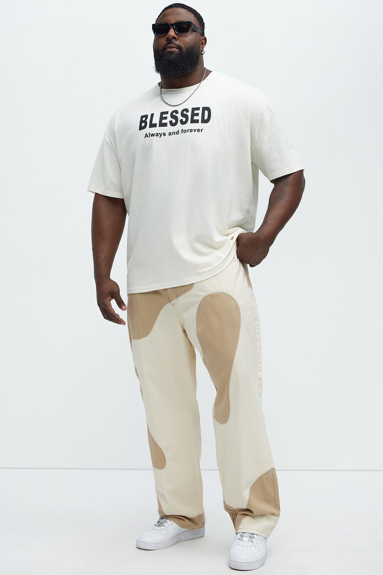 Blessed Oversized Short Sleeve Tee - White Product Image