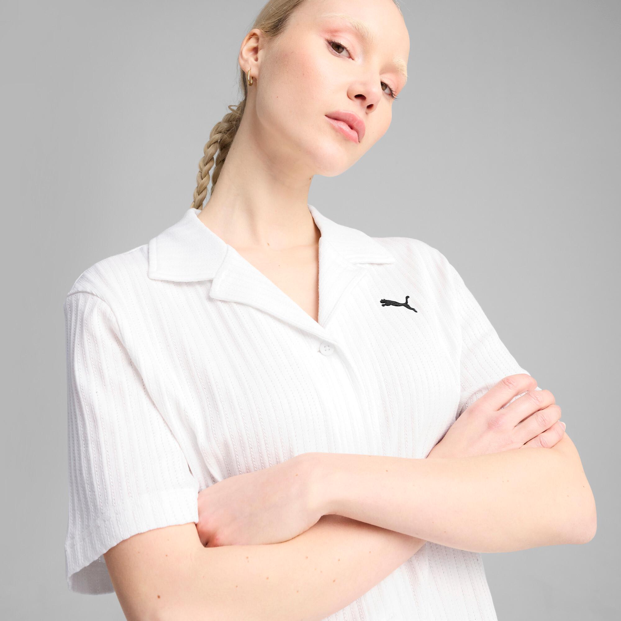 PUMA WARDROBE ESSENTIALS Women's Pointelle Shirt Product Image