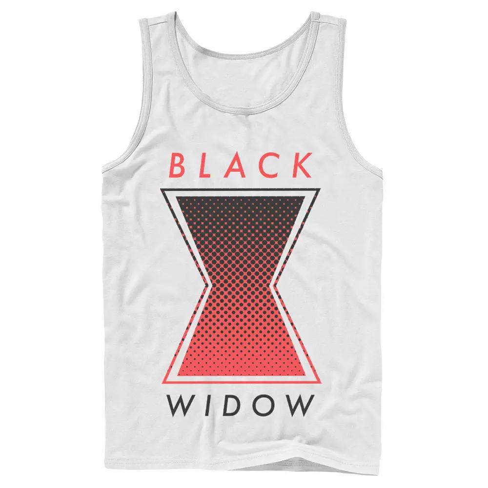 Men's Marvel Black Widow Gradient Logo Tank Top,  Product Image