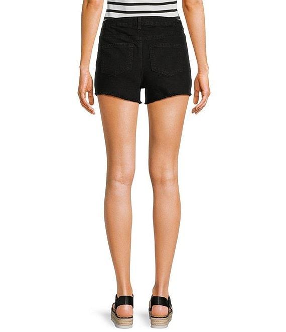 Copper Key Long Cut Off Denim Shorts Product Image