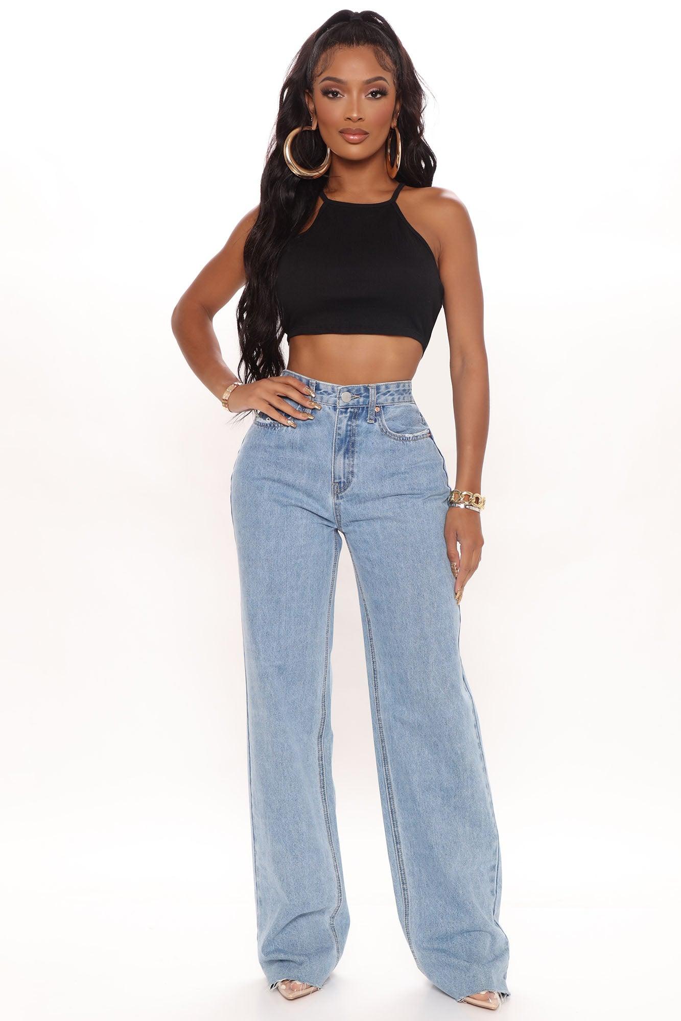 Winona 90's Wide Leg Jeans - Medium Blue Wash Product Image