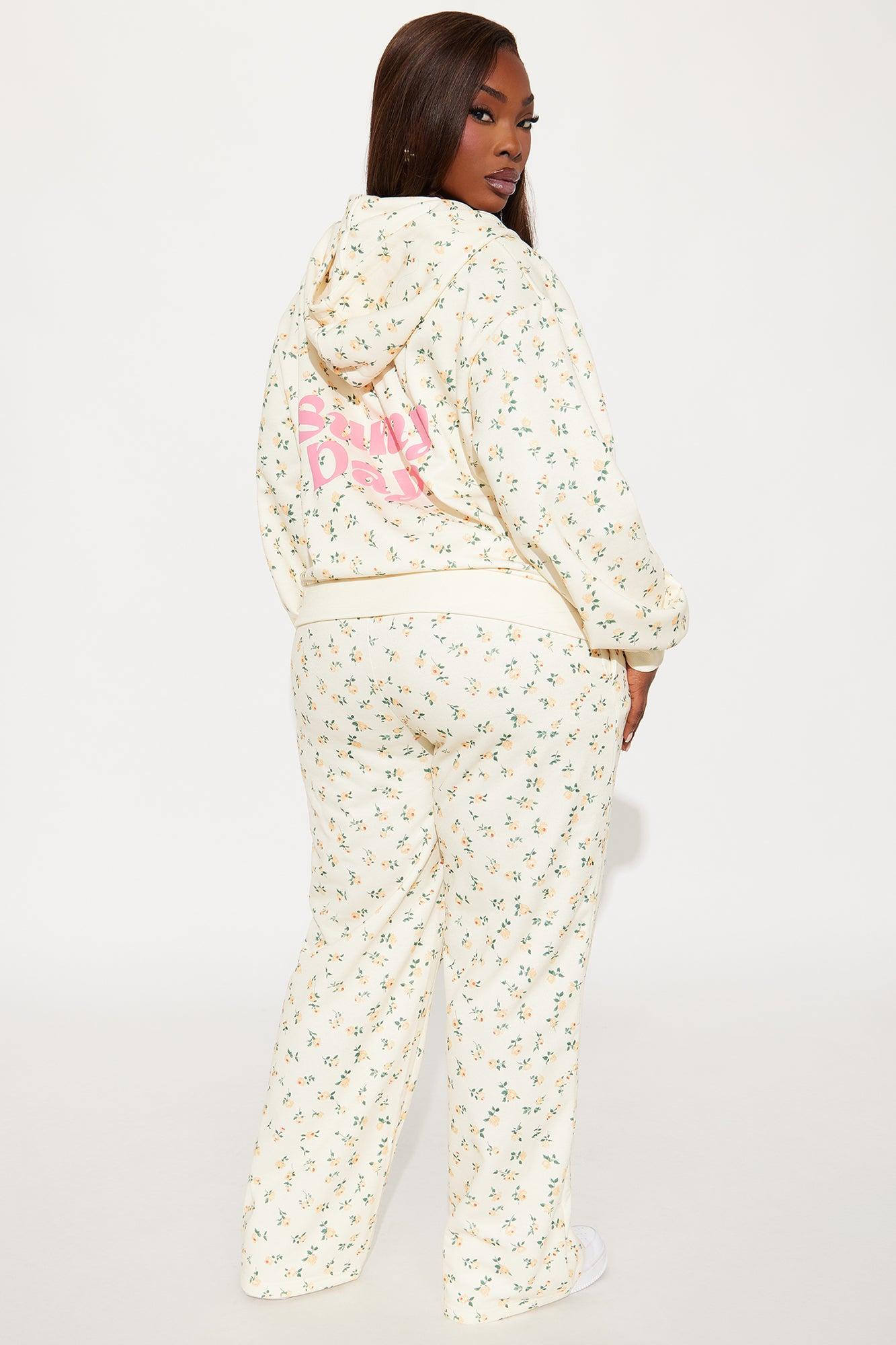 Fiona Floral Graphic Pant Set - Yellow Product Image