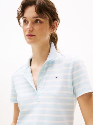 Slim Fit Stripe Stretch-Cotton Polo Product Image