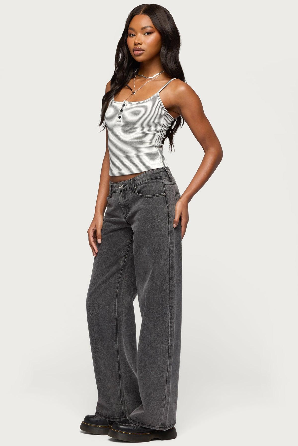 Tall Raelynn Washed Low Rise Baggy Jeans Product Image