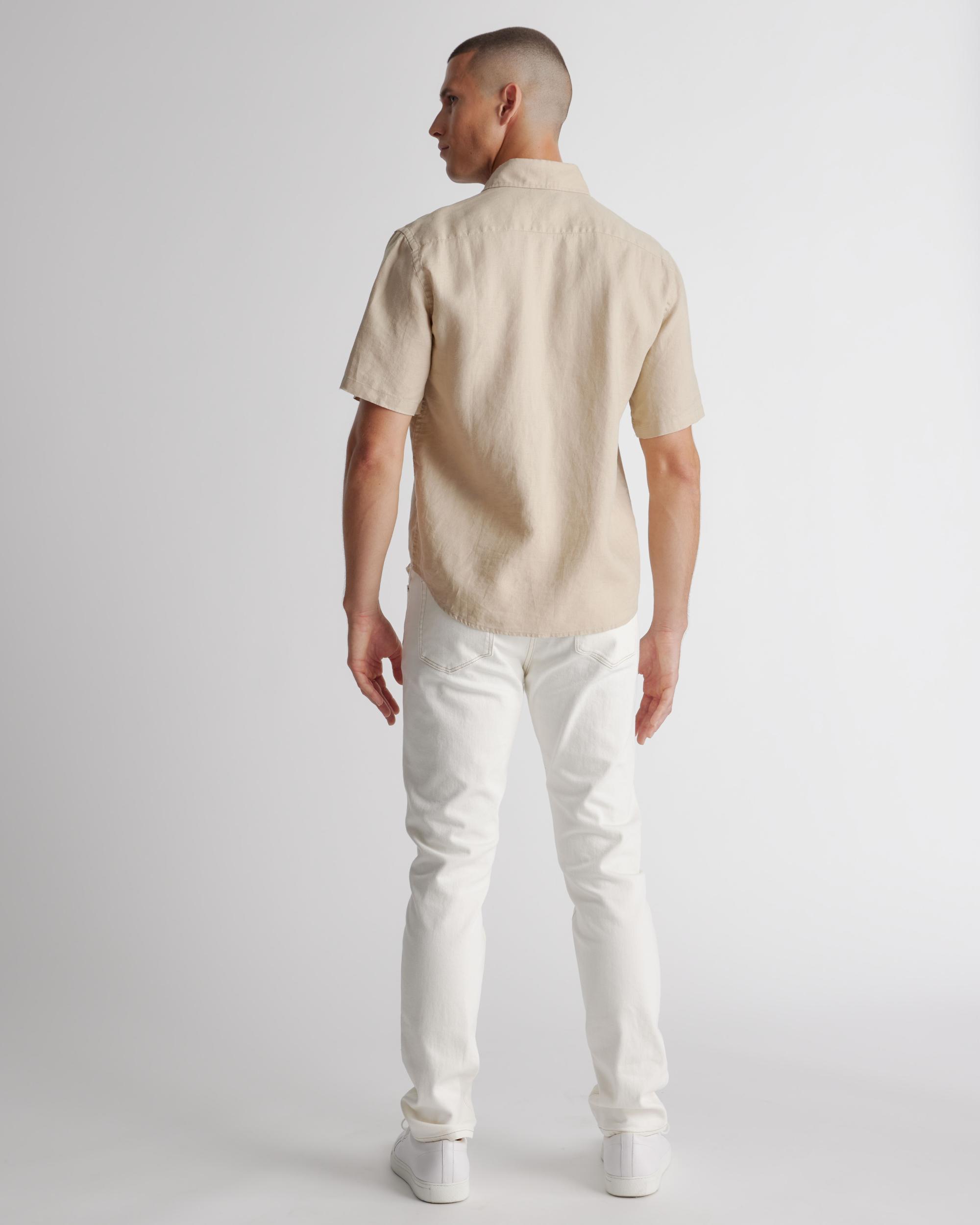 Quince | Men's 100% European Linen Relaxed Short Sleeve Shirt Product Image