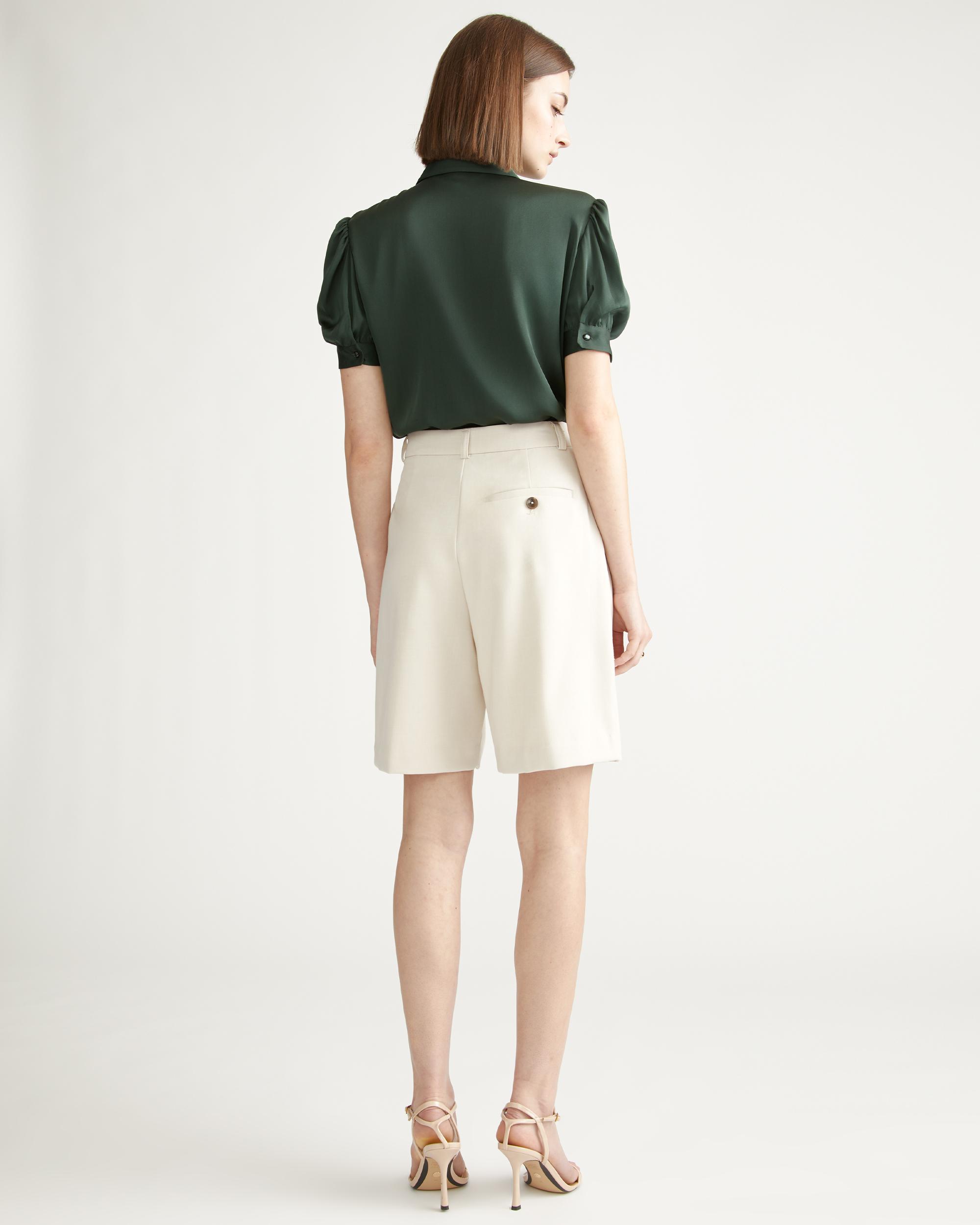 Quince | Women's Washable Stretch Silk Puff Sleeve Blouse Size XS, Mulberry Silk Product Image