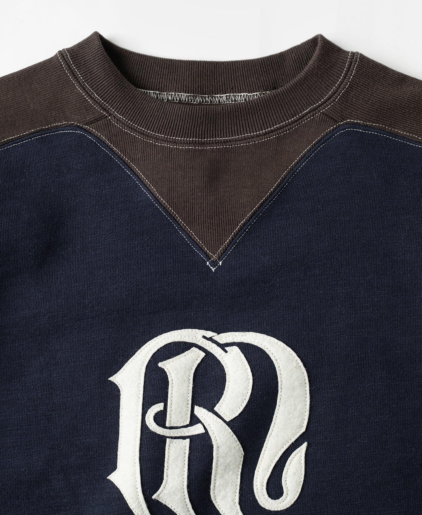 V-Inset Two-Tone Sweatshirt - Navy Product Image