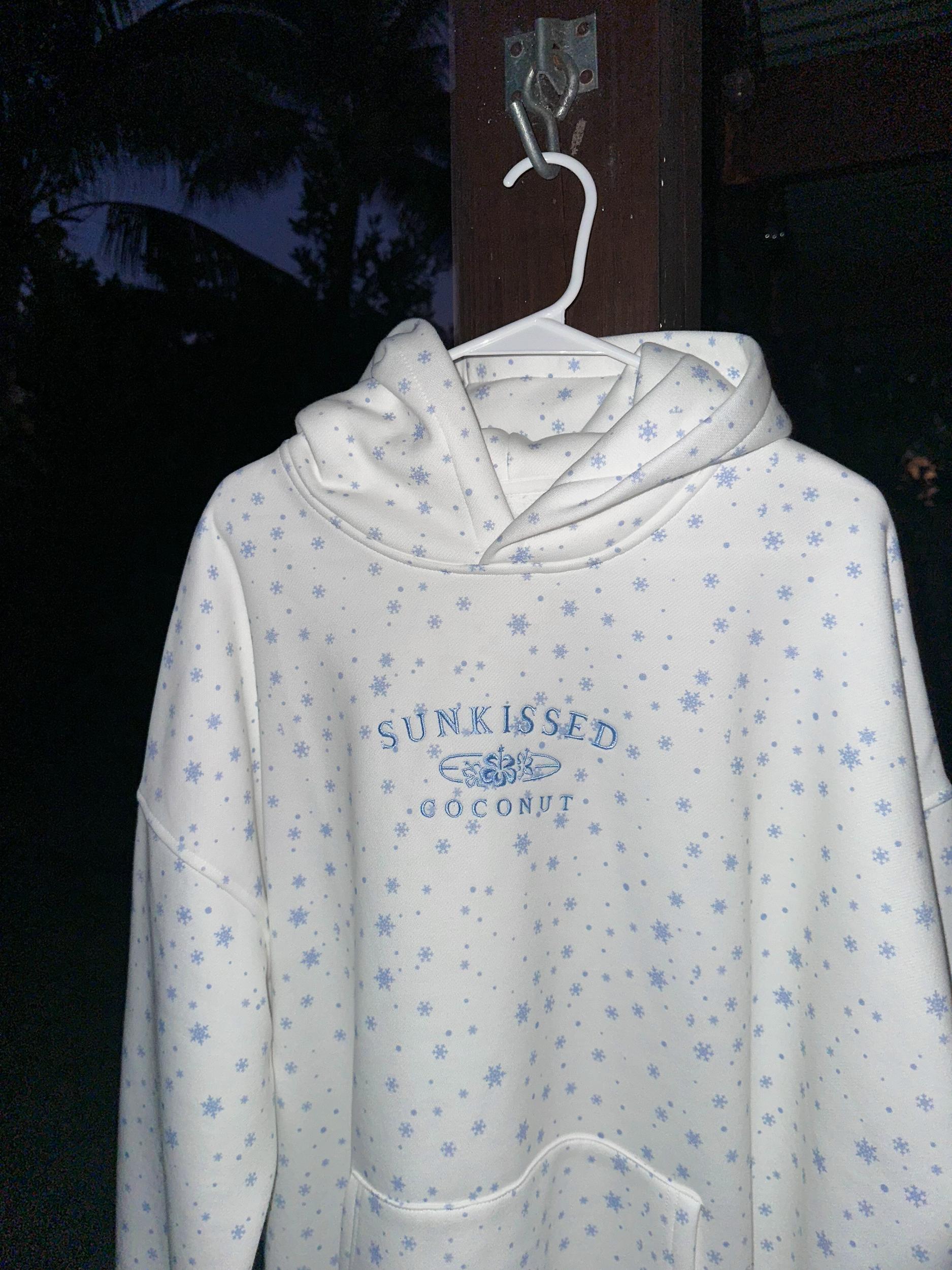 Snowflake Sunkissedcoconut Embroider Hoodie Product Image