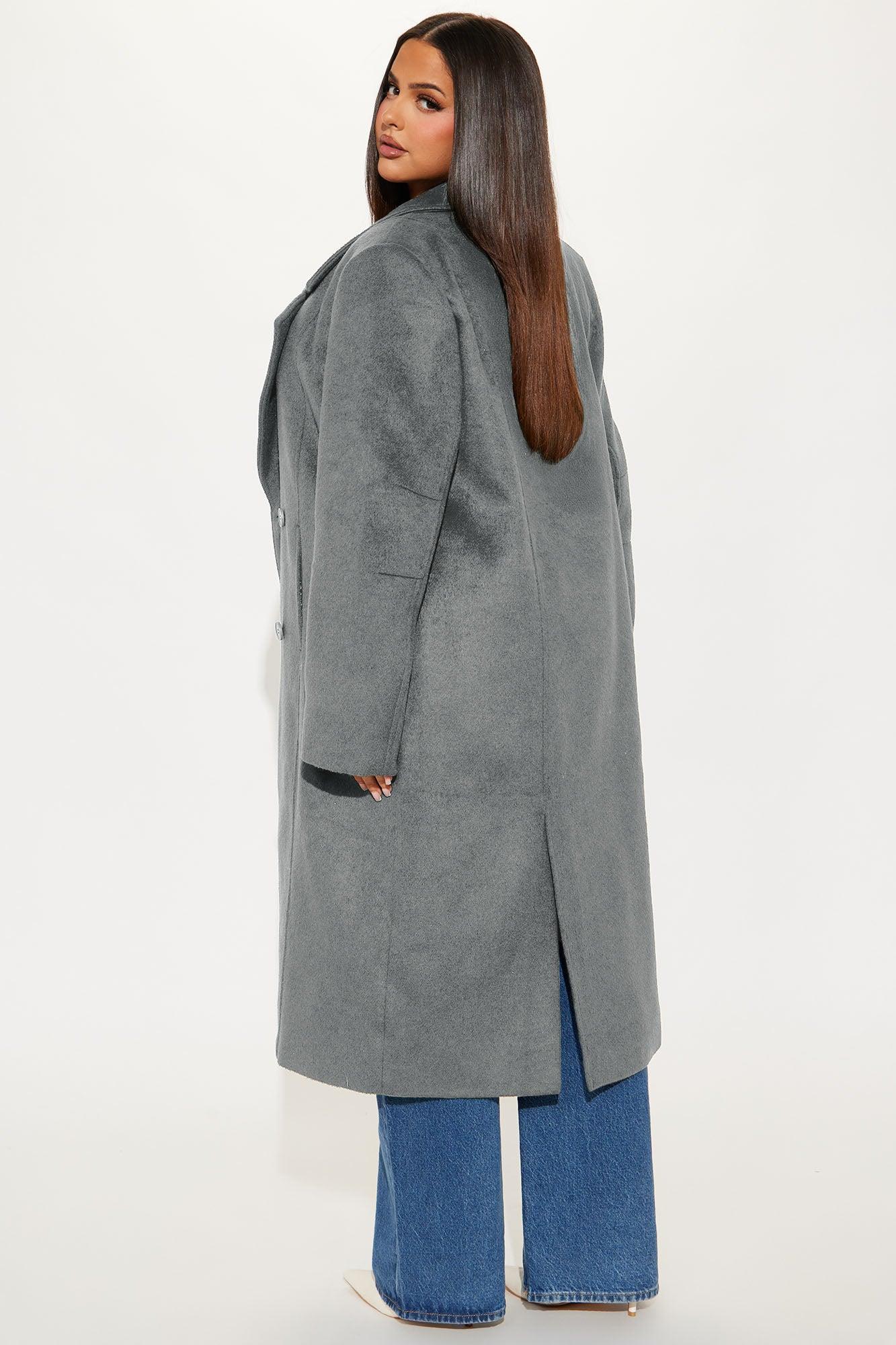 Melonie Wool Trench Coat - Heather Grey Female Product Image