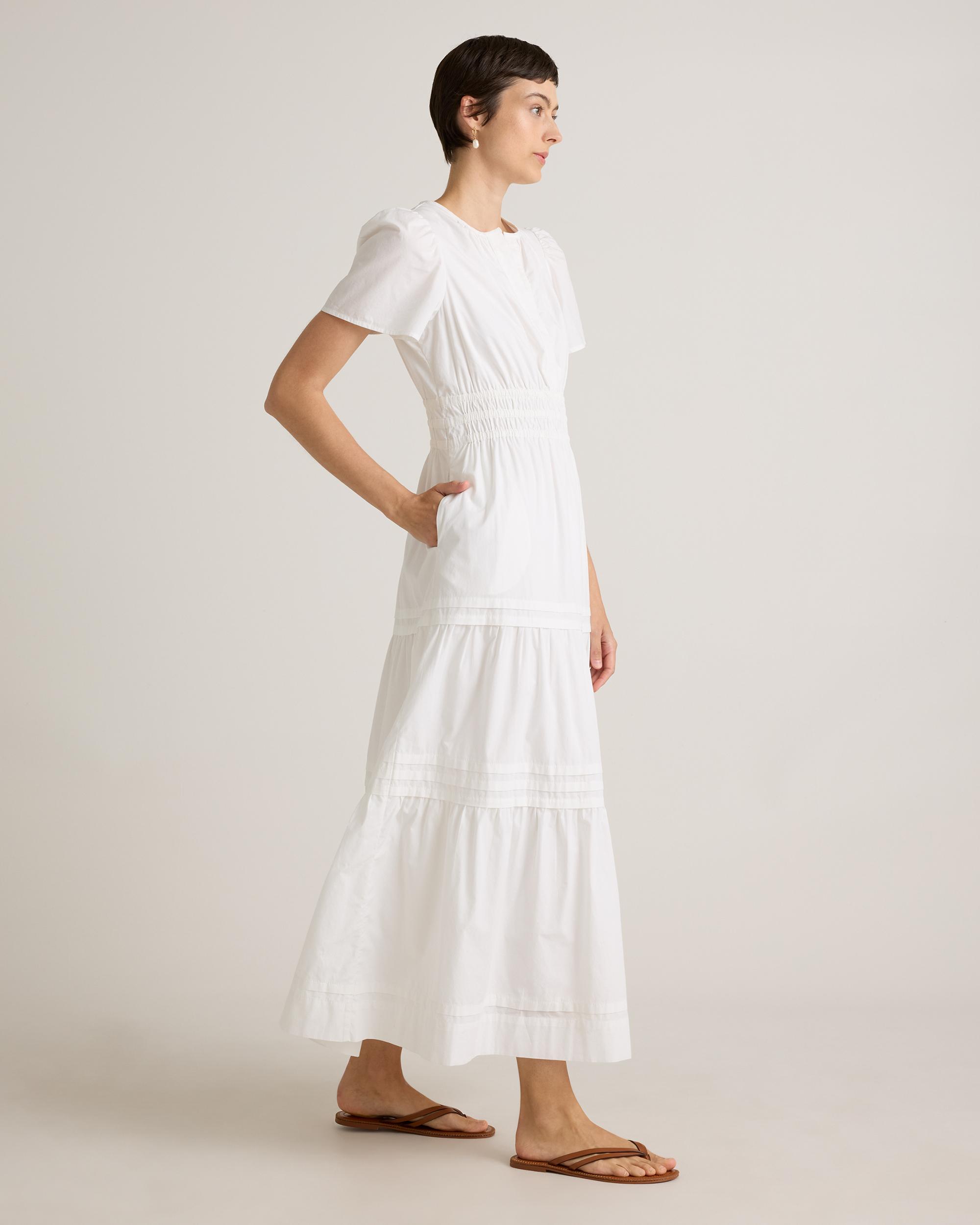 Quince | Women's Poplin Tiered Maxi Dress Cotton Product Image