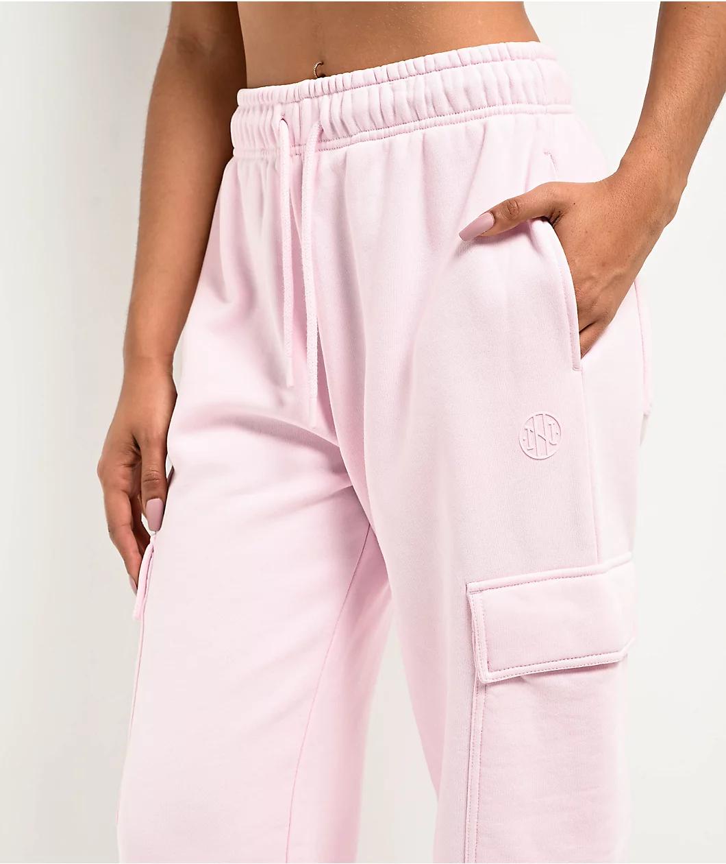 Ninth Hall Fundamentals Koa Pink Tulle Cargo Relaxed Sweatpants Product Image