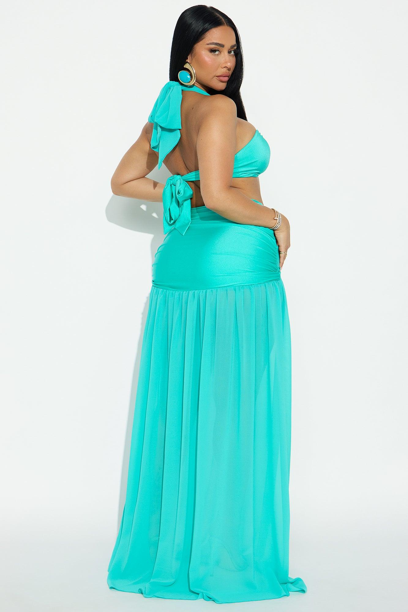Blissful Day Maxi Skirt Set - Teal Product Image