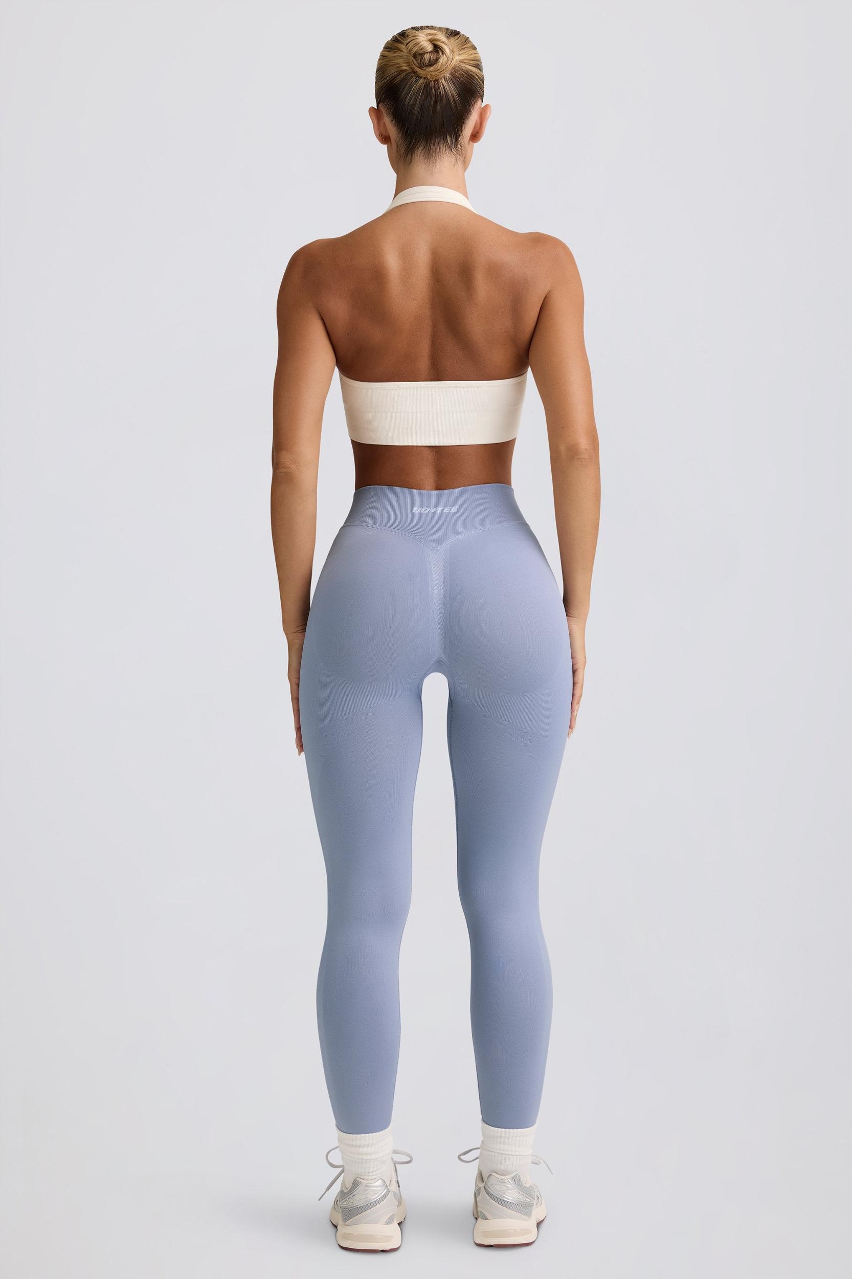 Define Luxe High-Waist Leggings in Blue Grey Product Image