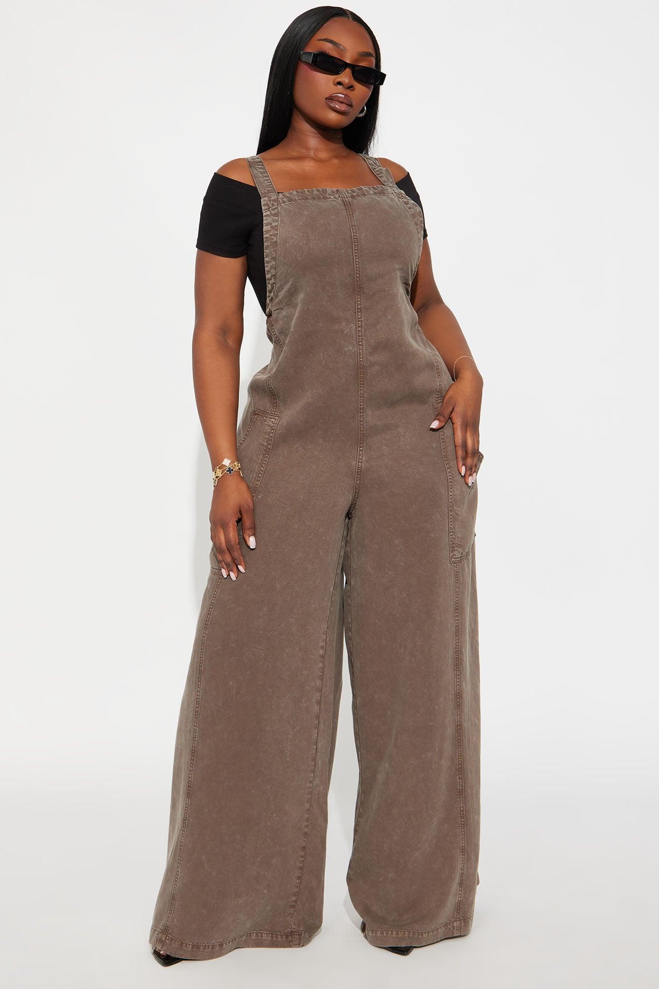 Katarina Washed Jumpsuit - Olive Product Image