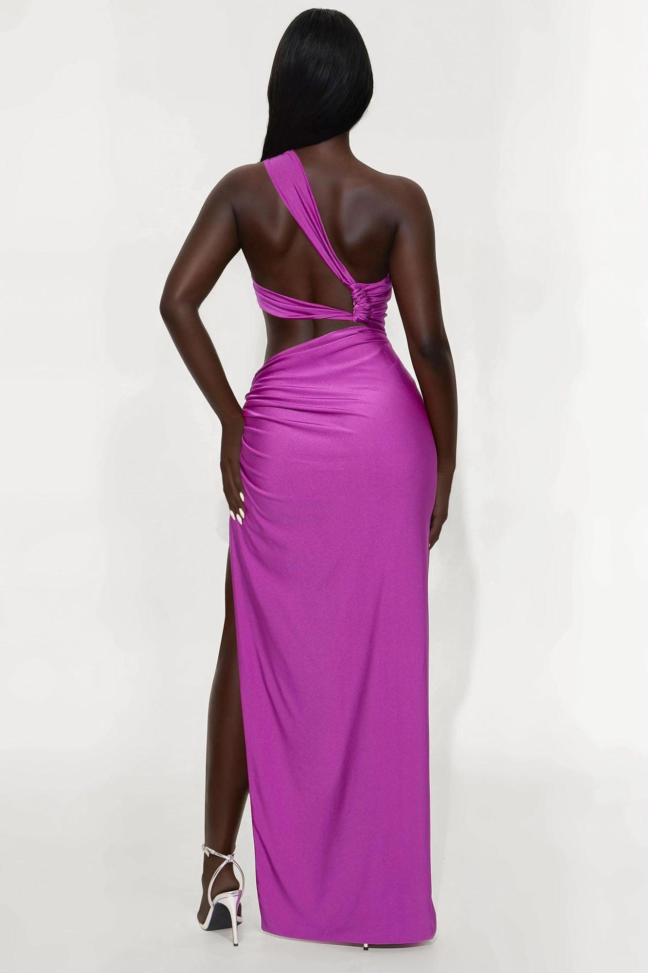 On The Islands Asymmetrical Maxi Dress - Purple Female Product Image