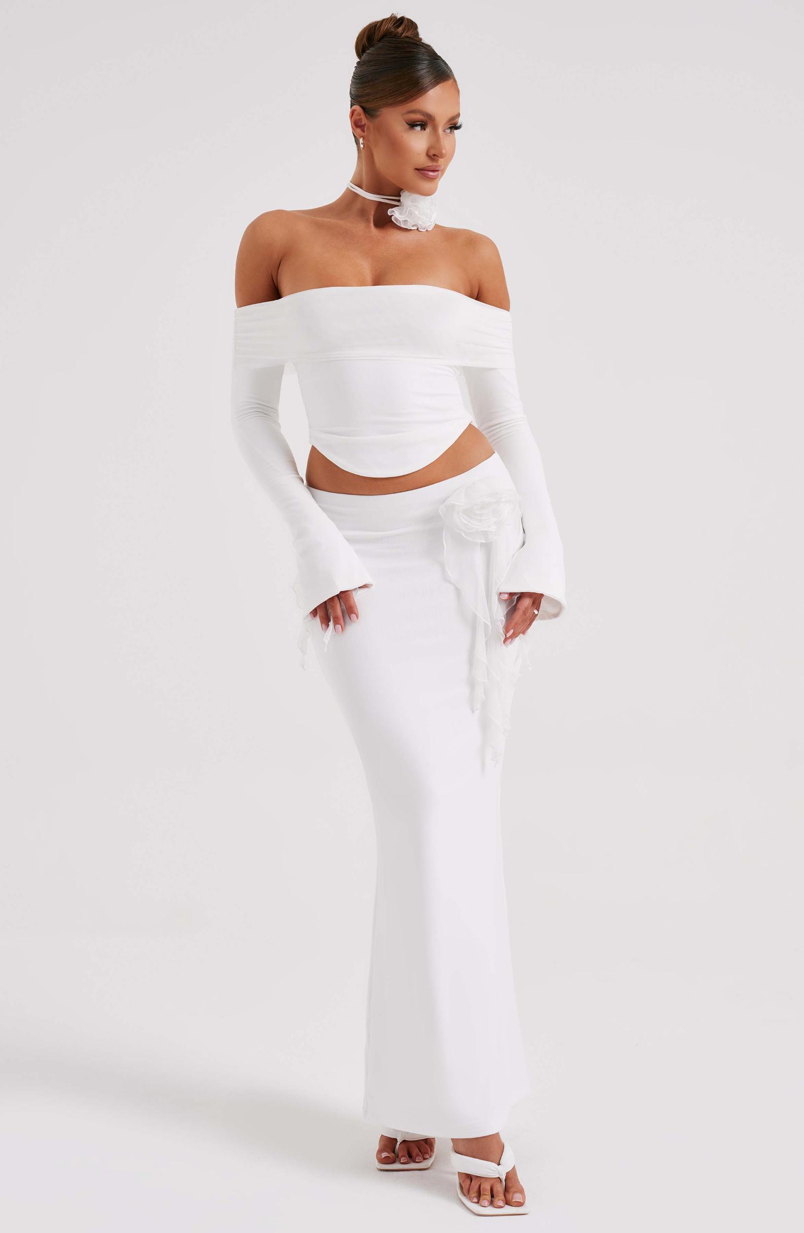 Deema Maxi Skirt - Ivory Product Image
