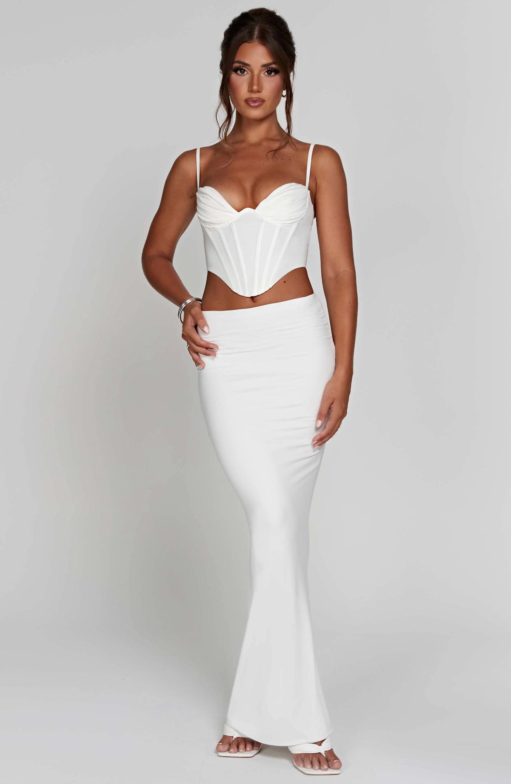 Astrid Maxi Skirt - White Product Image