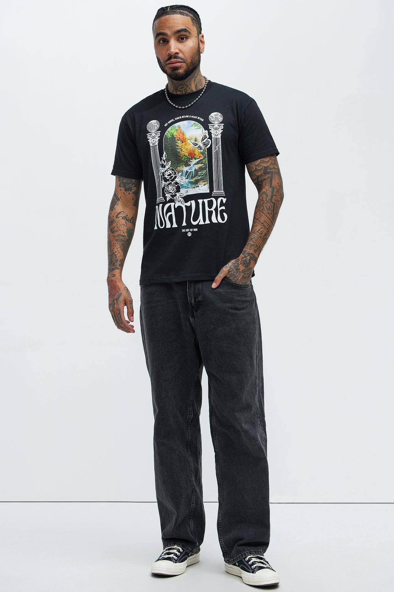 Nature Is Art Short Sleeve Tee - Black Product Image