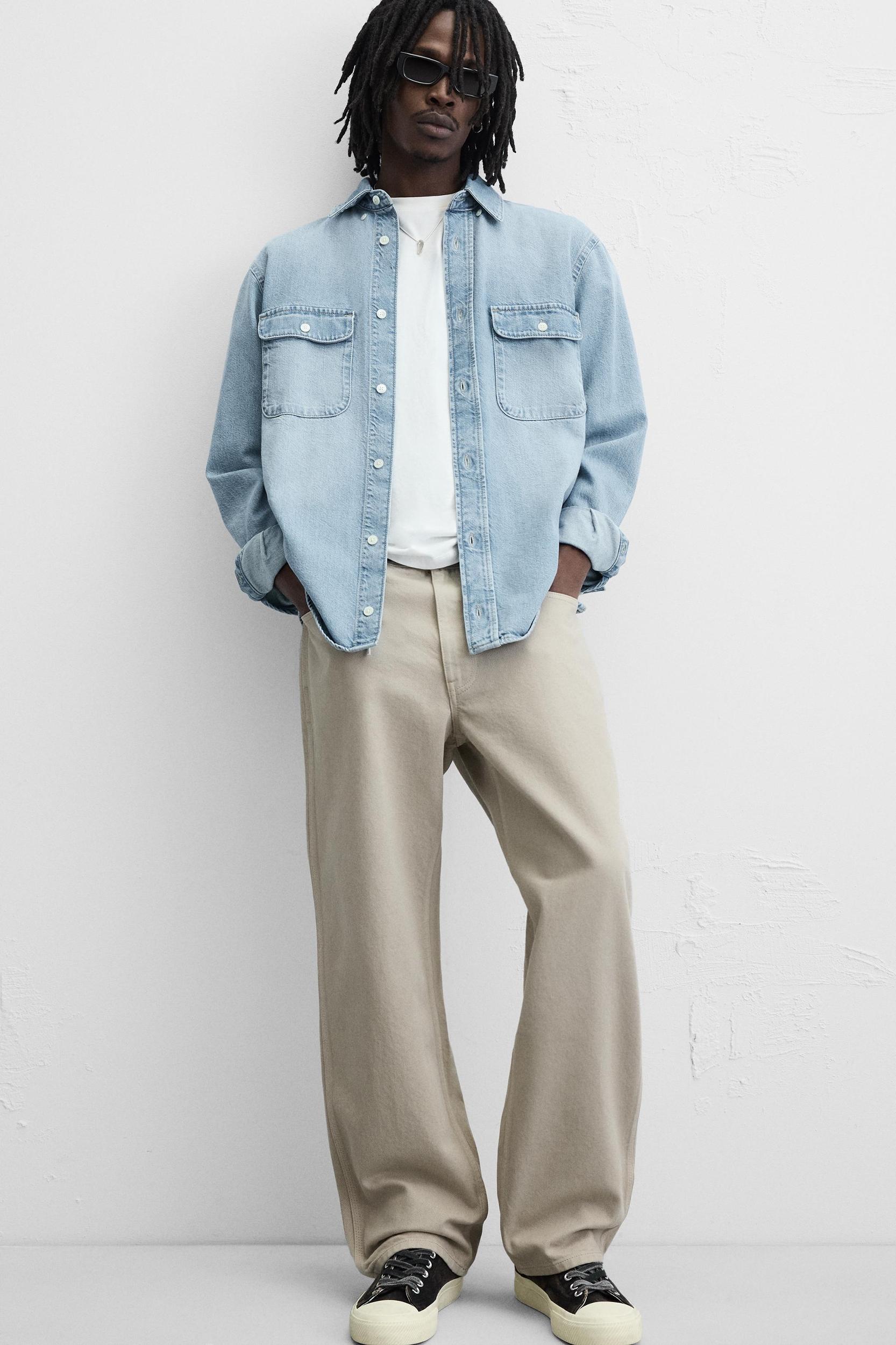 RELAXED FIT DRAWSTRING JEANS Product Image