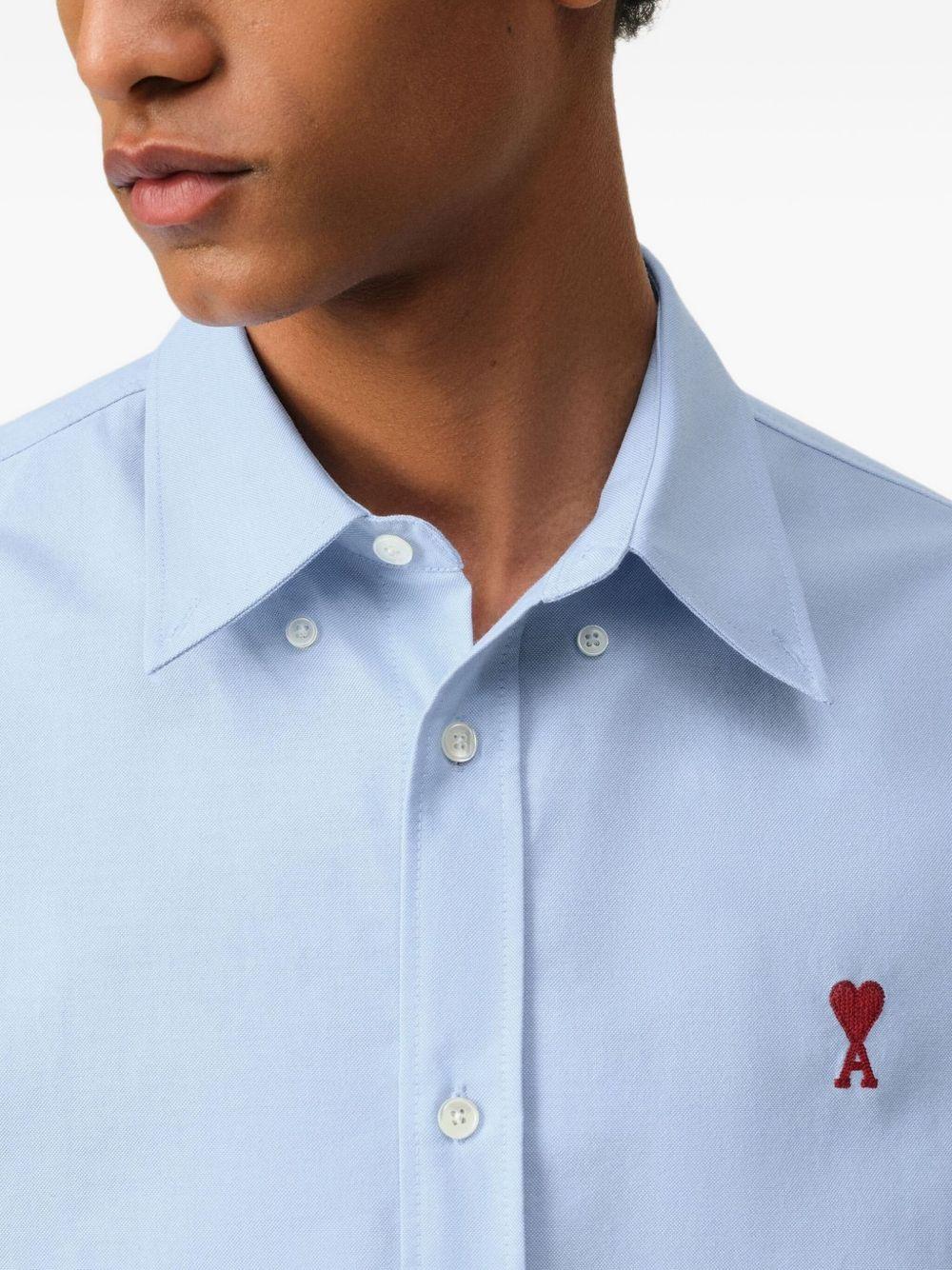 logo-embroidered poplin shirt Product Image