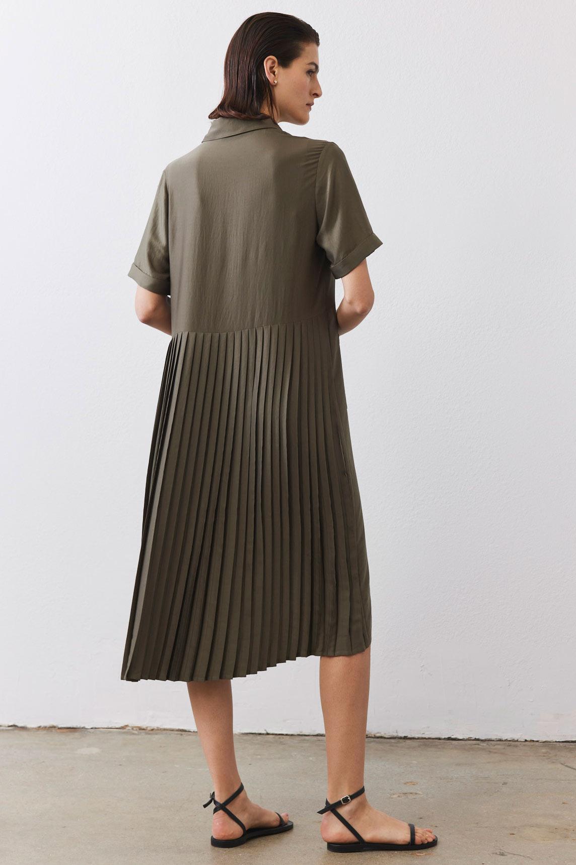 One-Sided Pleated Slinky Dress Product Image