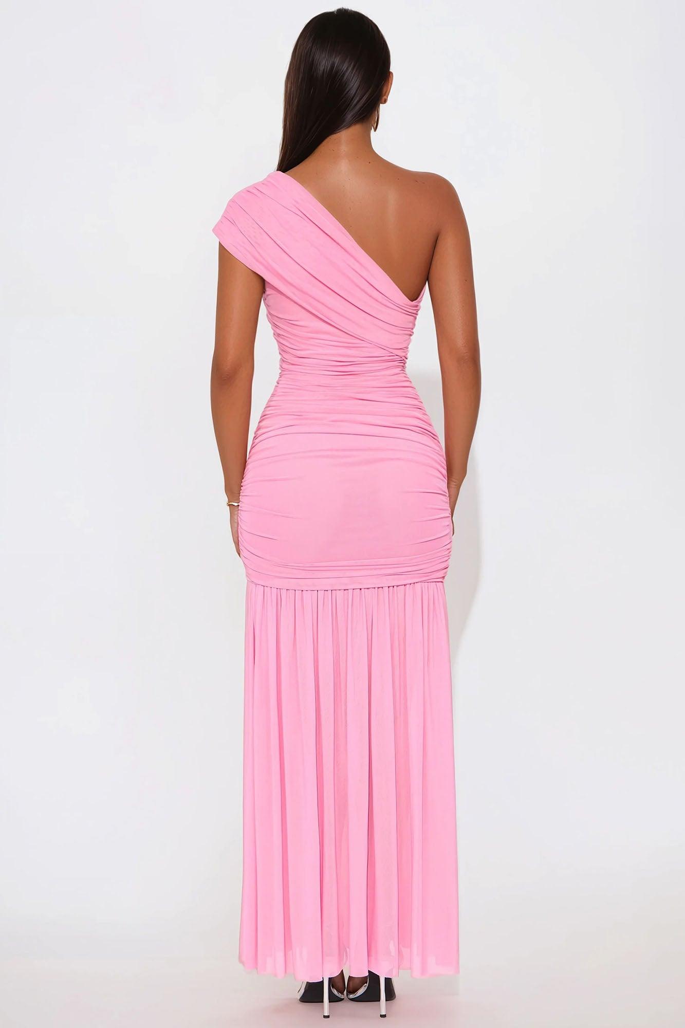 Ellen Mesh Maxi Dress - Pink Product Image