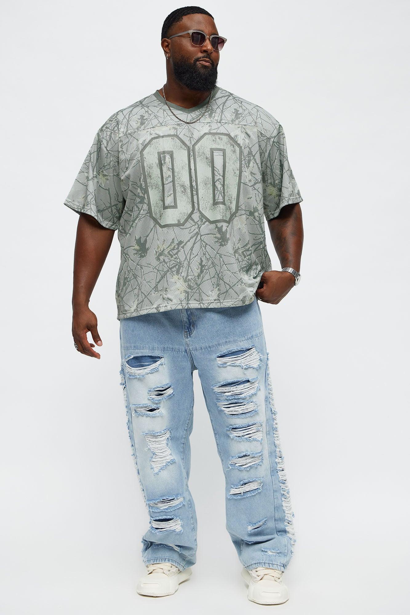 Short Sleeve Camo Jersey - Grey Male Product Image