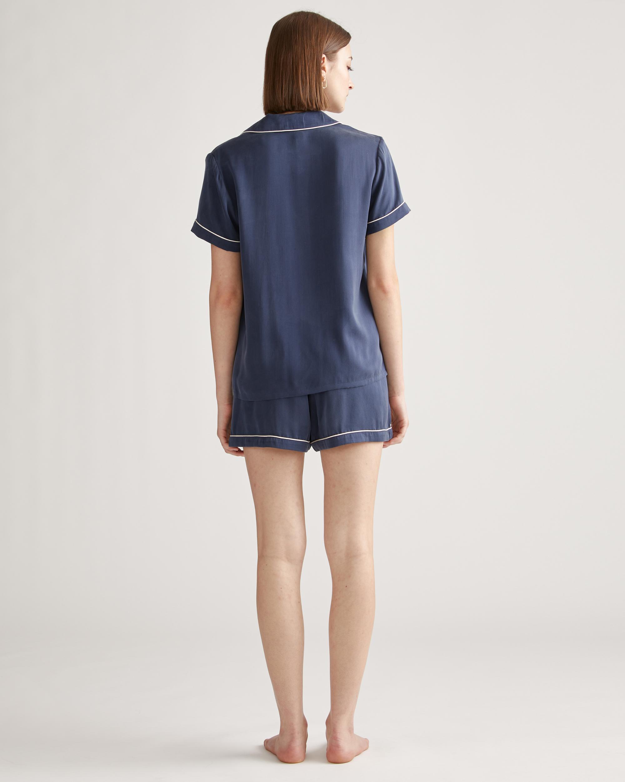 Quince | Women's Pajama Top with Piping Size XL, Silk Product Image