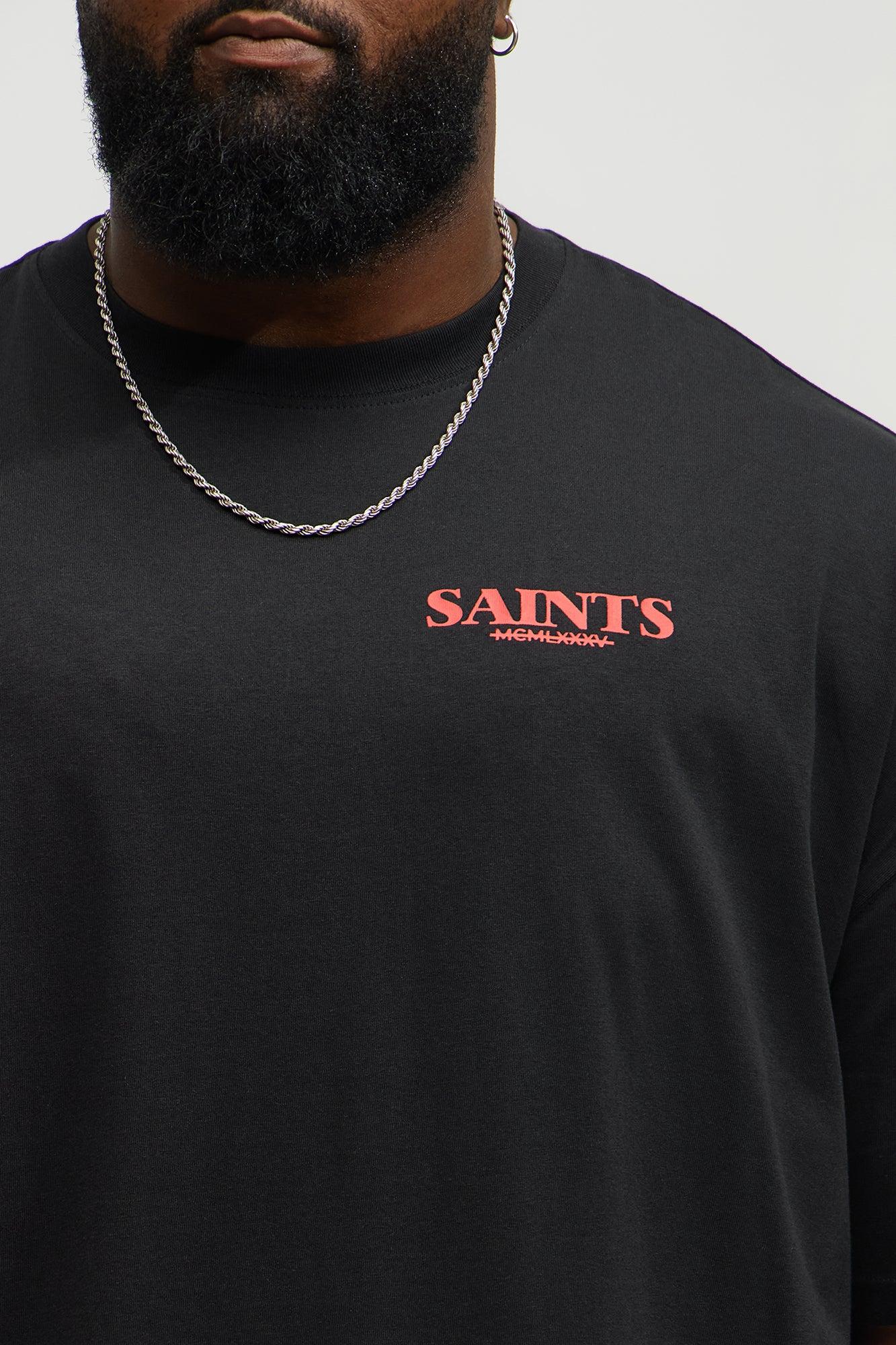 Unseen Saints Oversized Short Sleeve Tee - Black Product Image