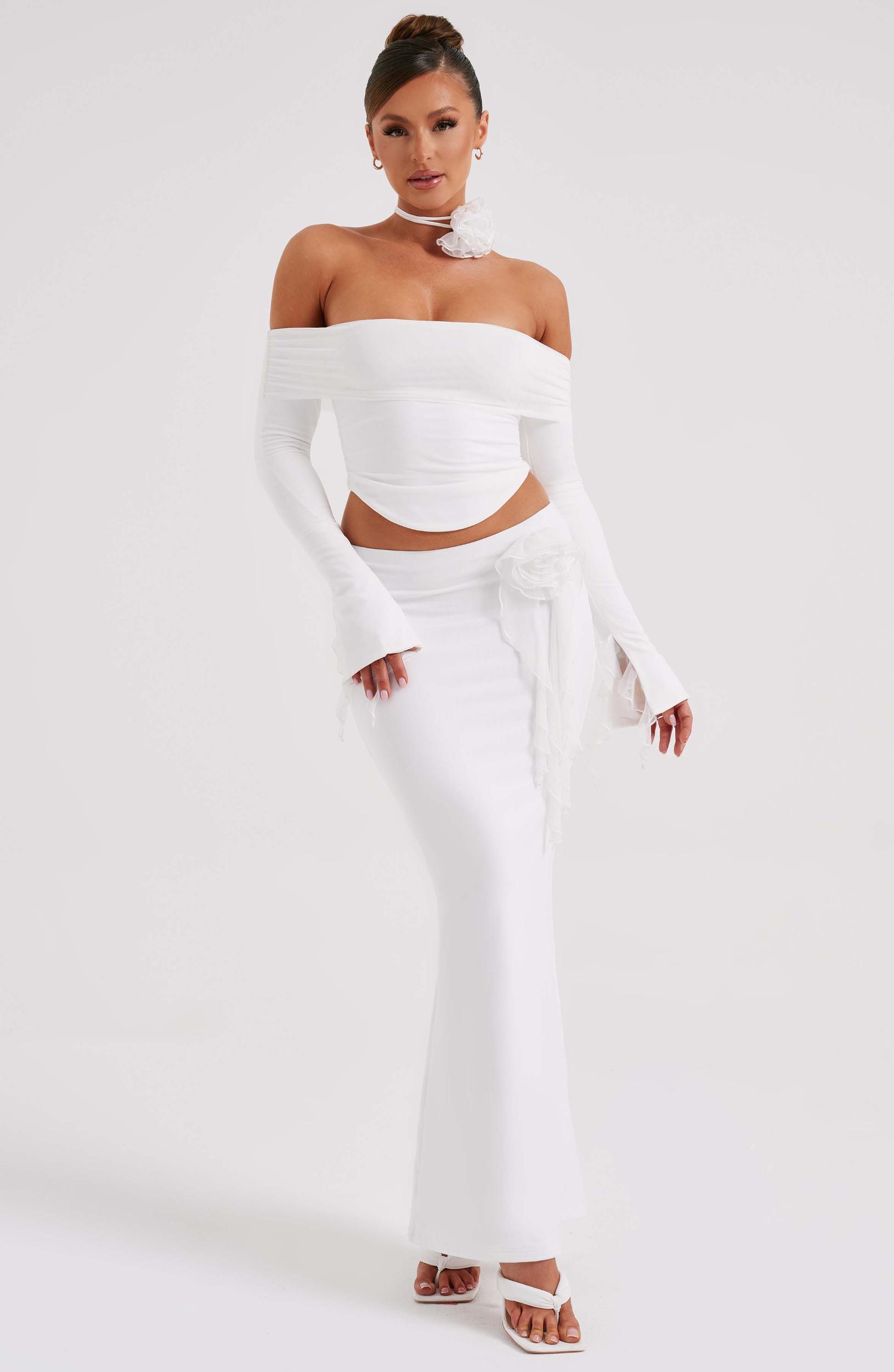Deema Maxi Skirt - Ivory Product Image