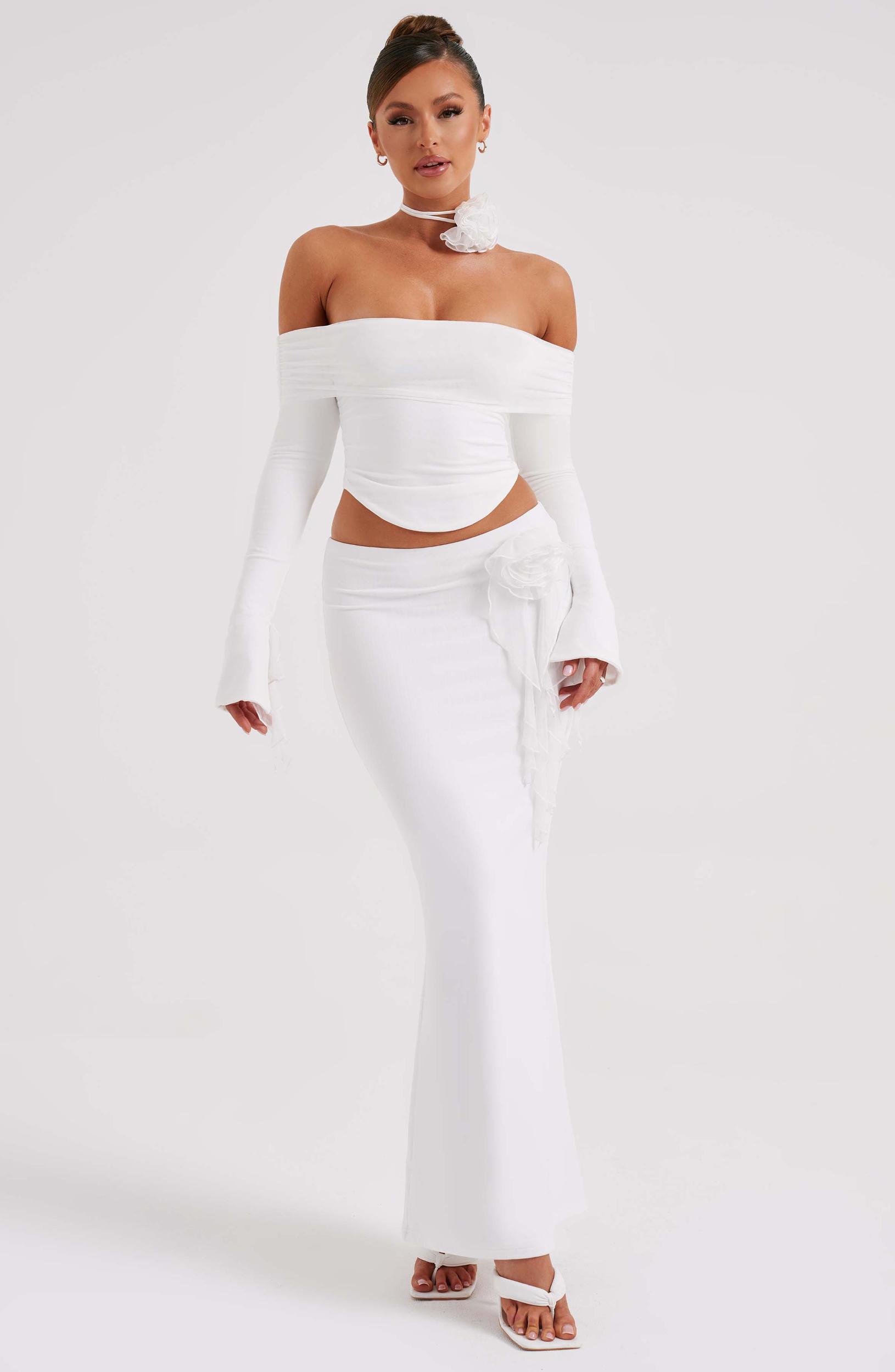 Deema Maxi Skirt - Ivory Product Image