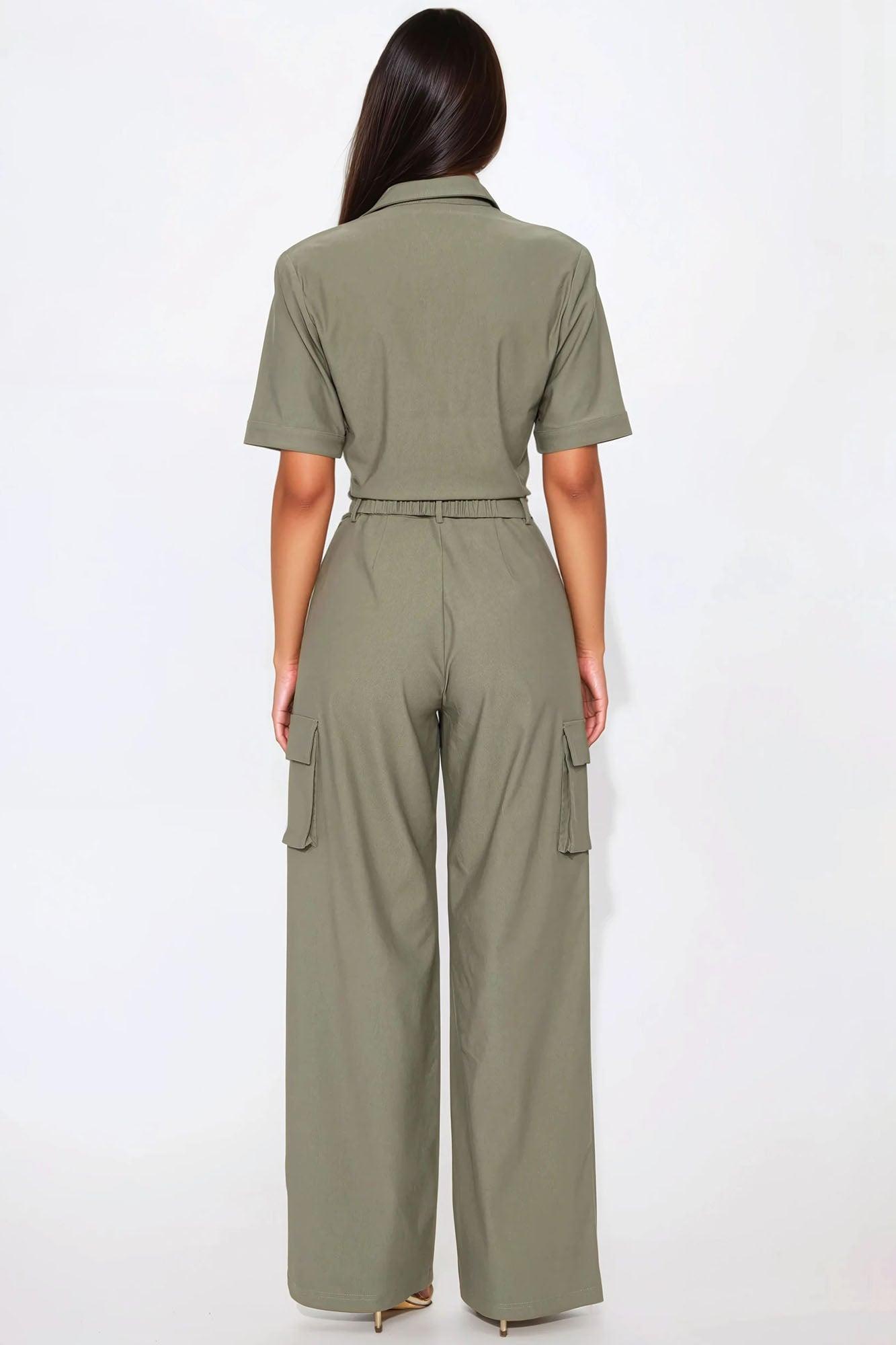 Dream Big Jumpsuit - Olive Product Image
