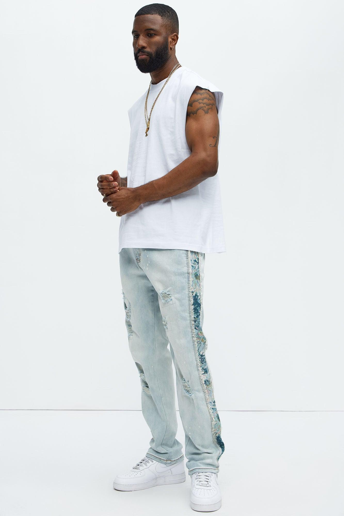 Travis Tapestry Slim Jeans - Light Wash Product Image