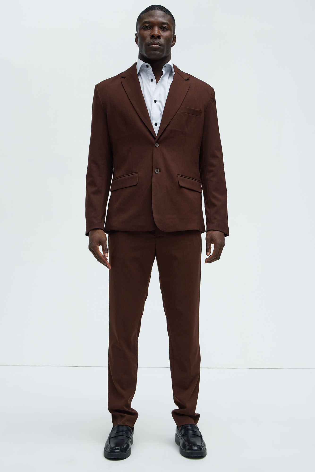 The Modern Stretch Slim Trouser - Brown Product Image
