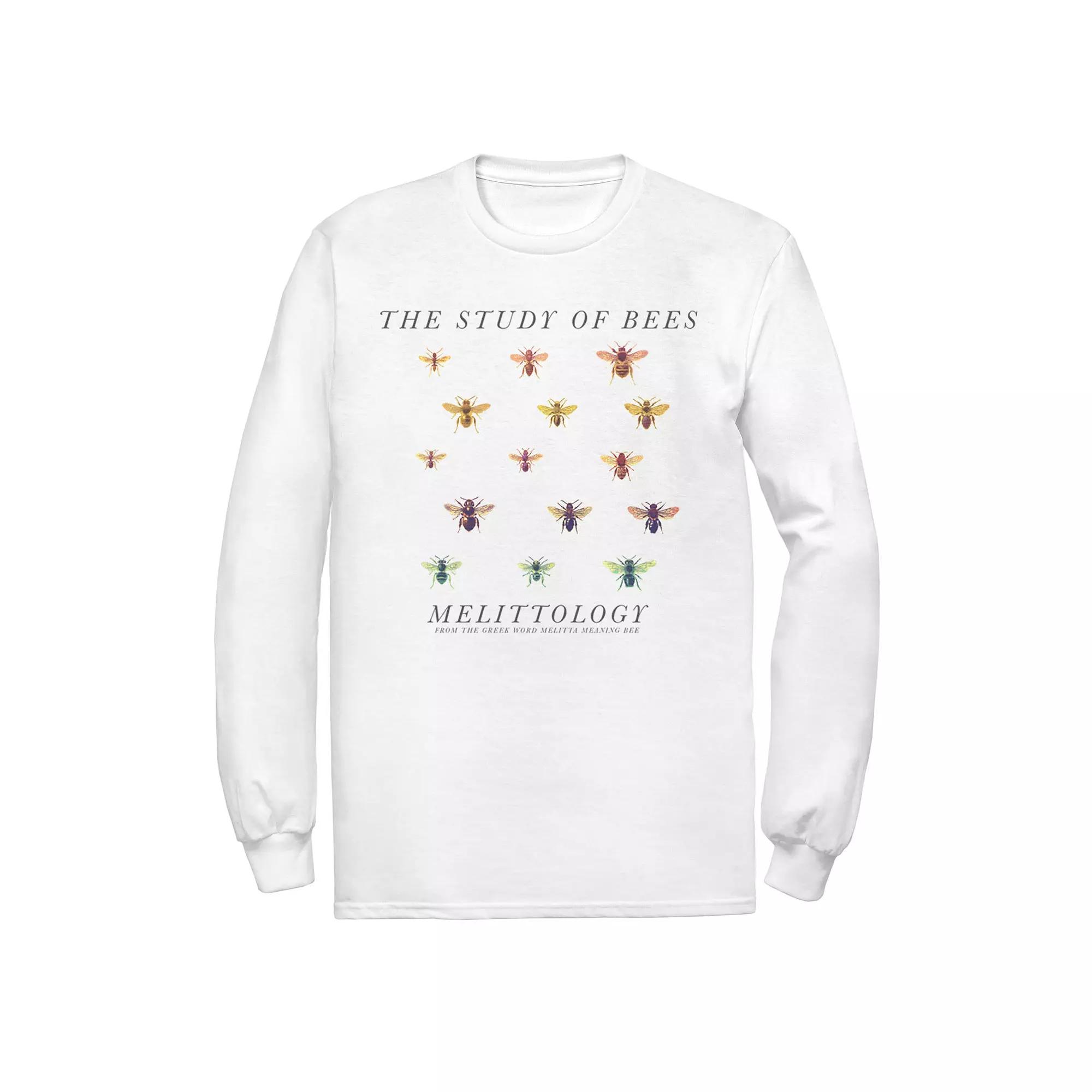 Men's Earth Day Melittology The Study Of Bees Tee, Size: XL, White Product Image