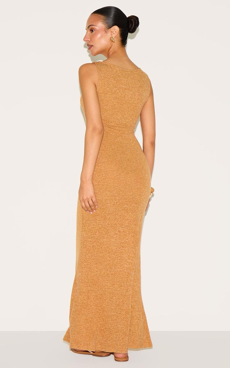 Petite Burnt Orange Fine Knit Maxi Dress Product Image