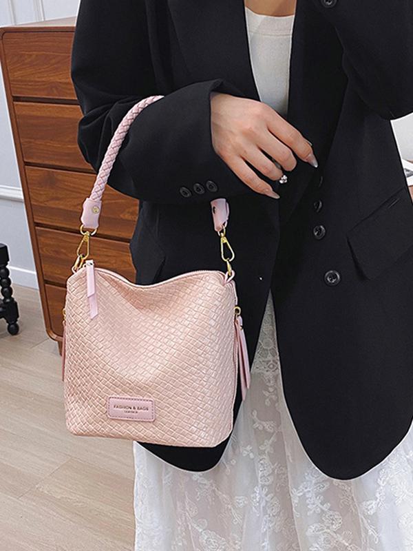 Split-Joint Woven Zipper Bags Product Image