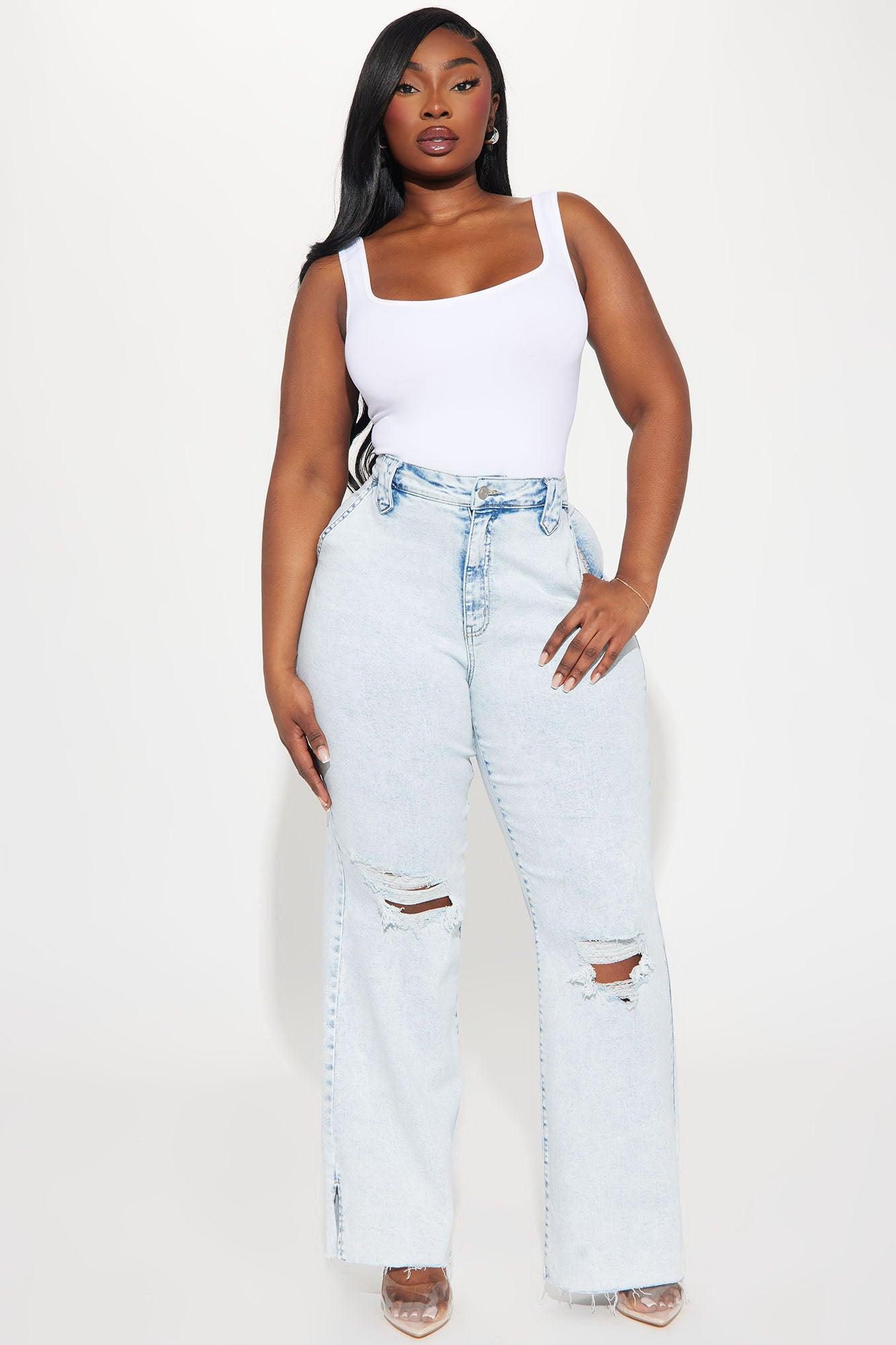 Doubling Down Ripped Flare Jeans - Light Wash Product Image