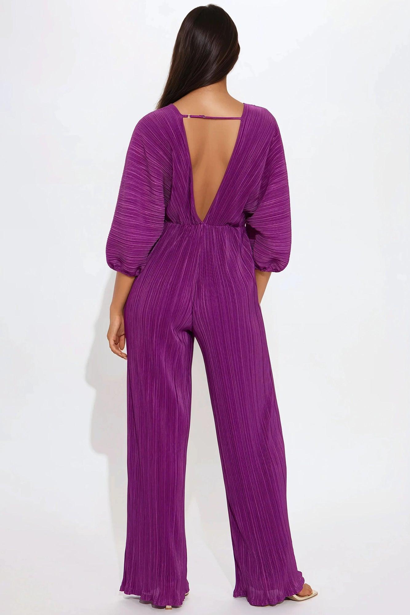 After Hours Jumpsuit - Purple Product Image