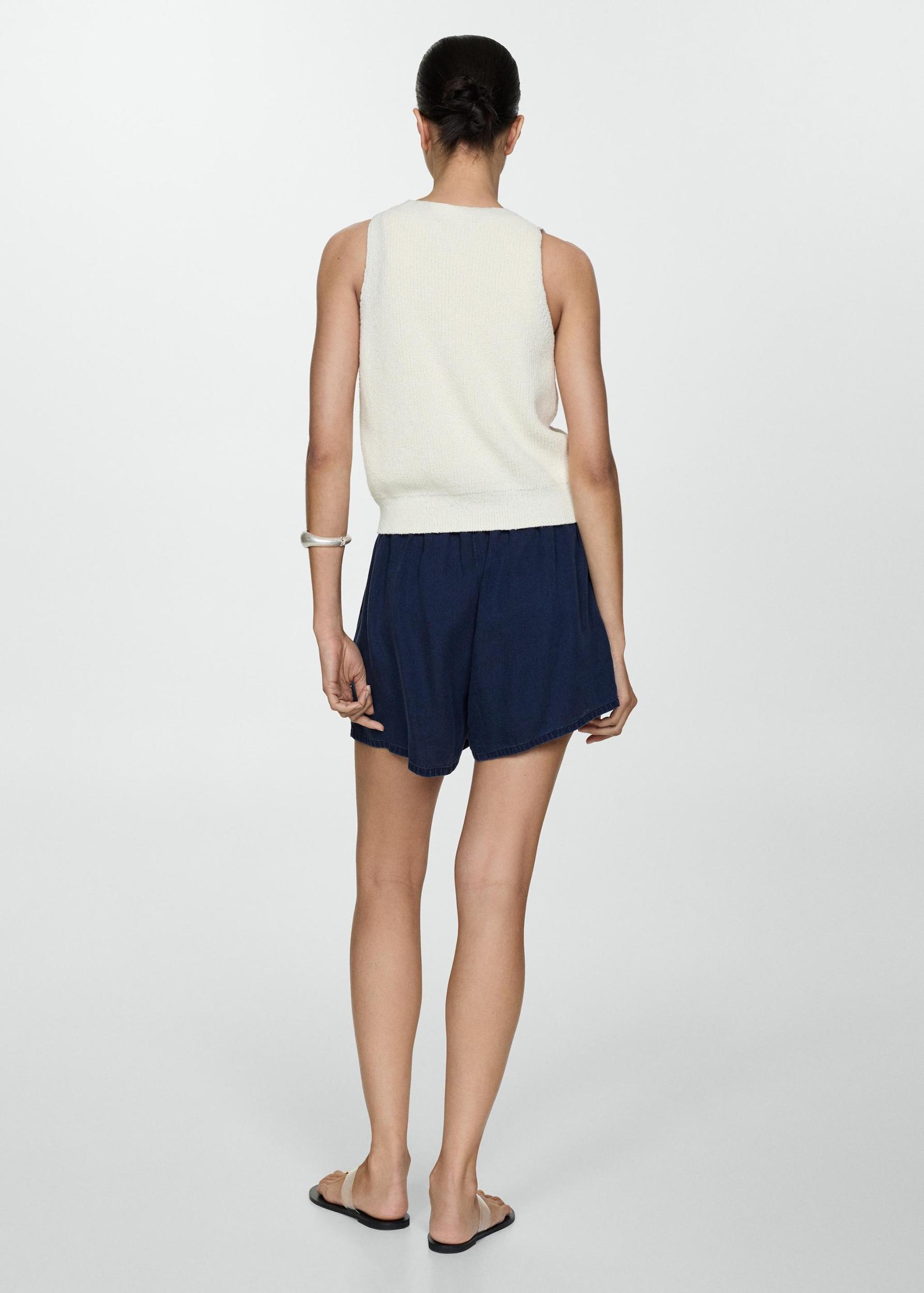 Lyocell shorts with elastic waist - Women | MANGO USA Product Image