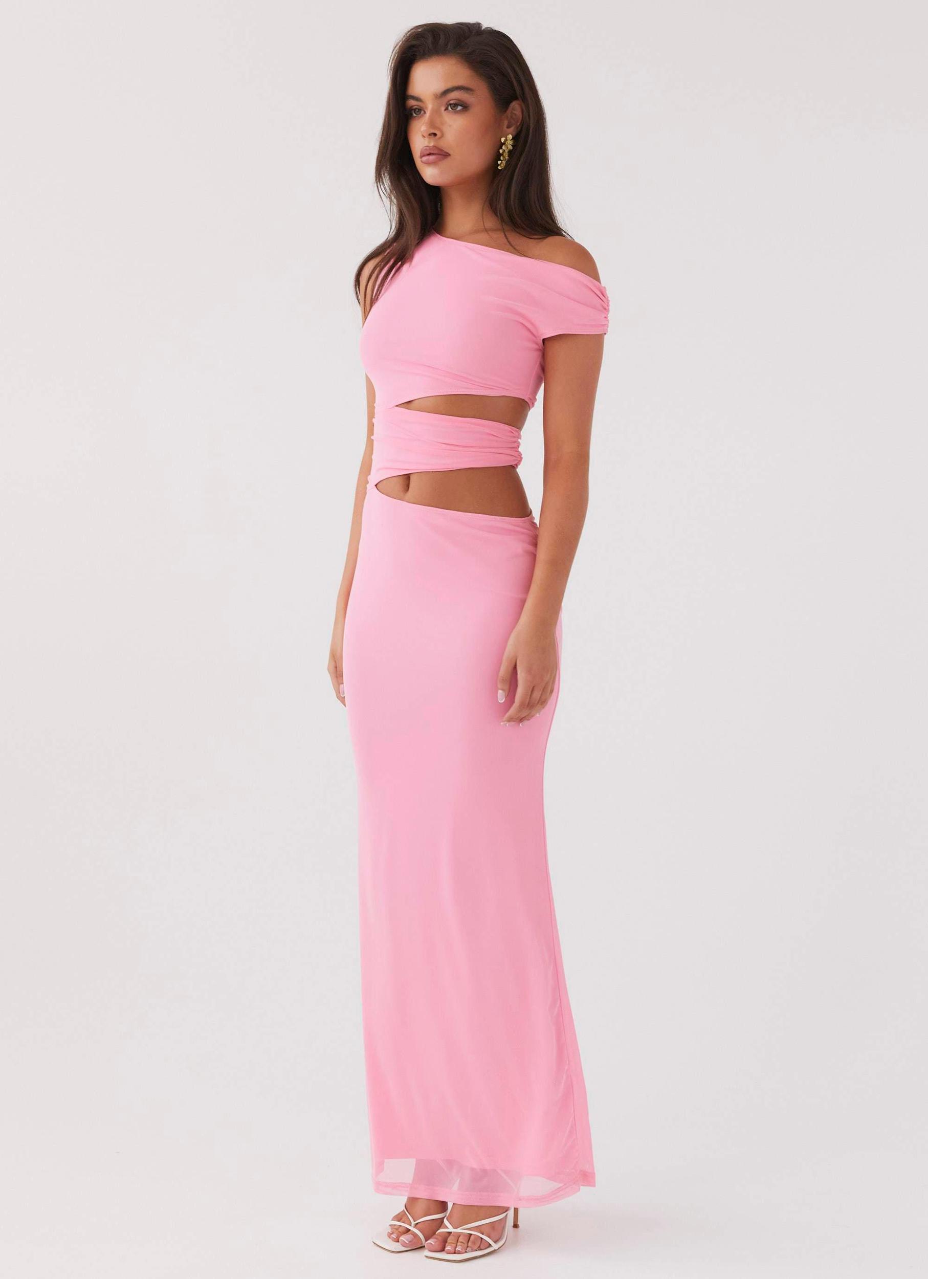 Margot One Shoulder Maxi Dress - Candy Product Image