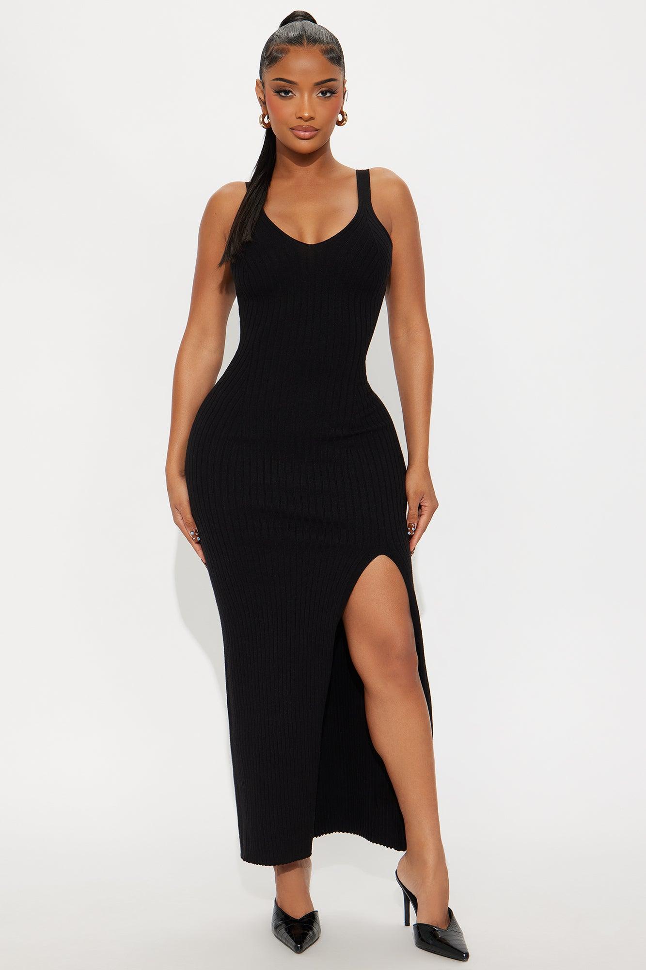 Shayne Sweater Maxi Dress - Black Female Product Image
