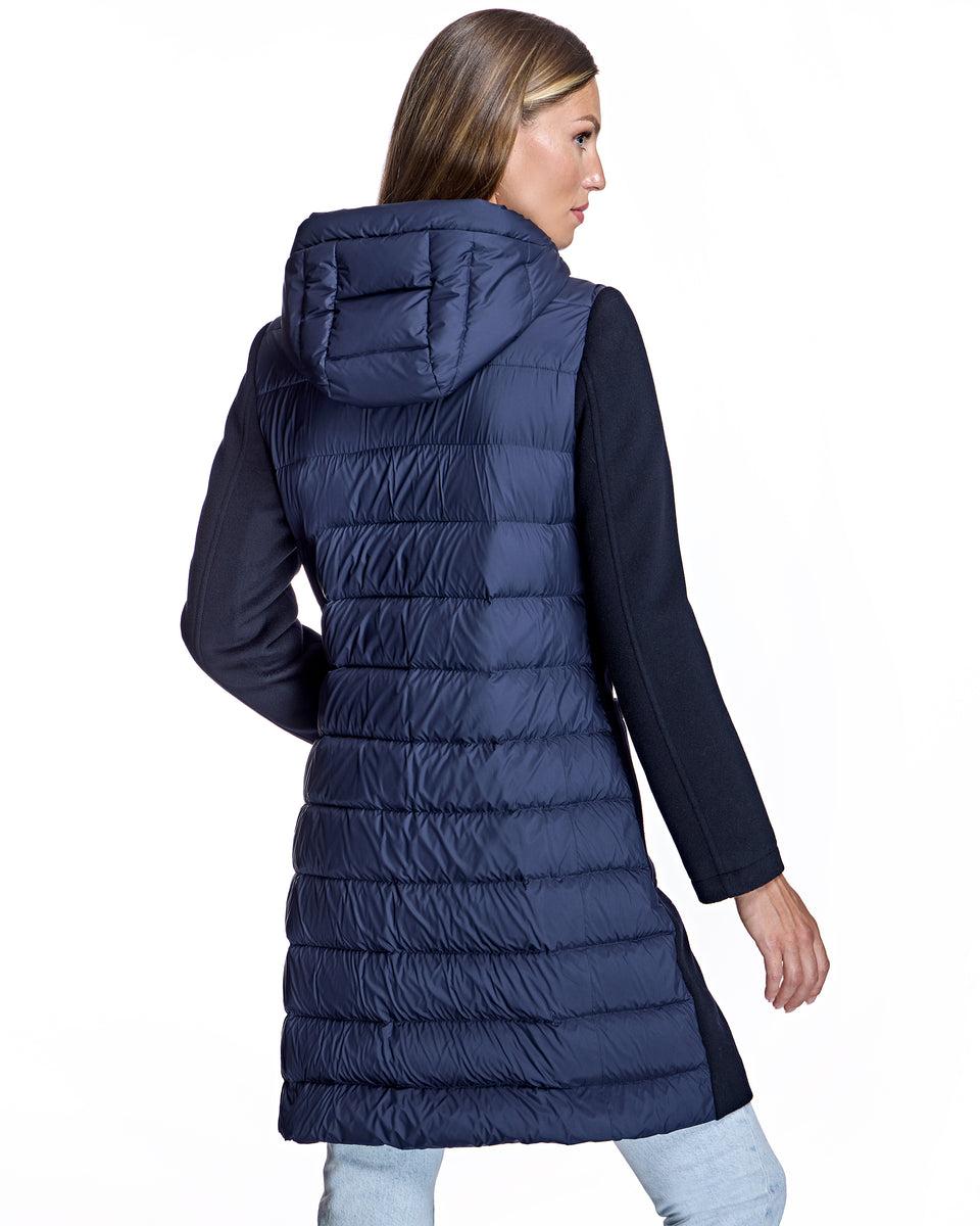 Cashmere Blend and Puffer Hooded Coat Product Image